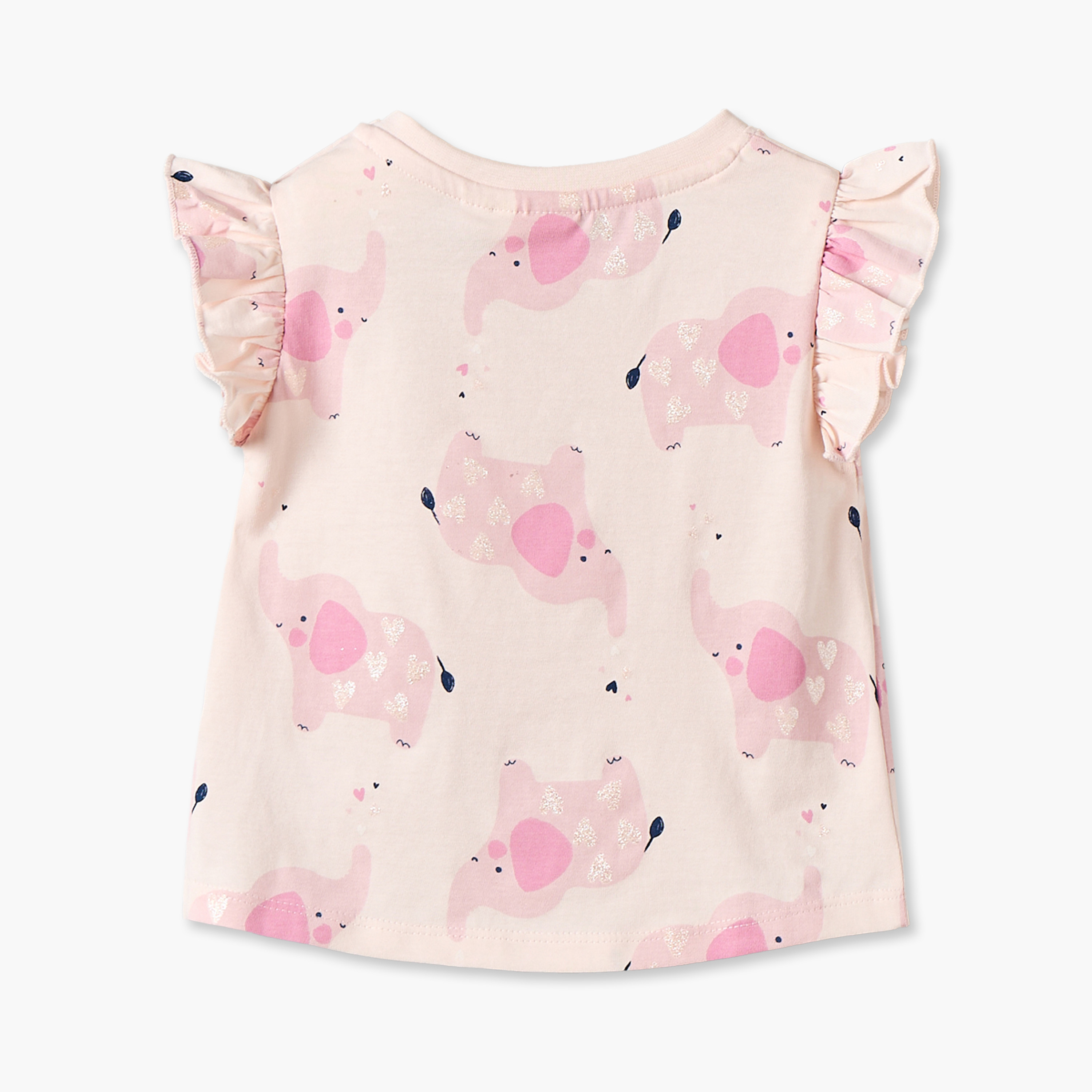 تيشيرت بياقة ضيقة وأكمام قصيرة وطبعات من جونيورز-baby-girls-clothing-tshirts-image-3