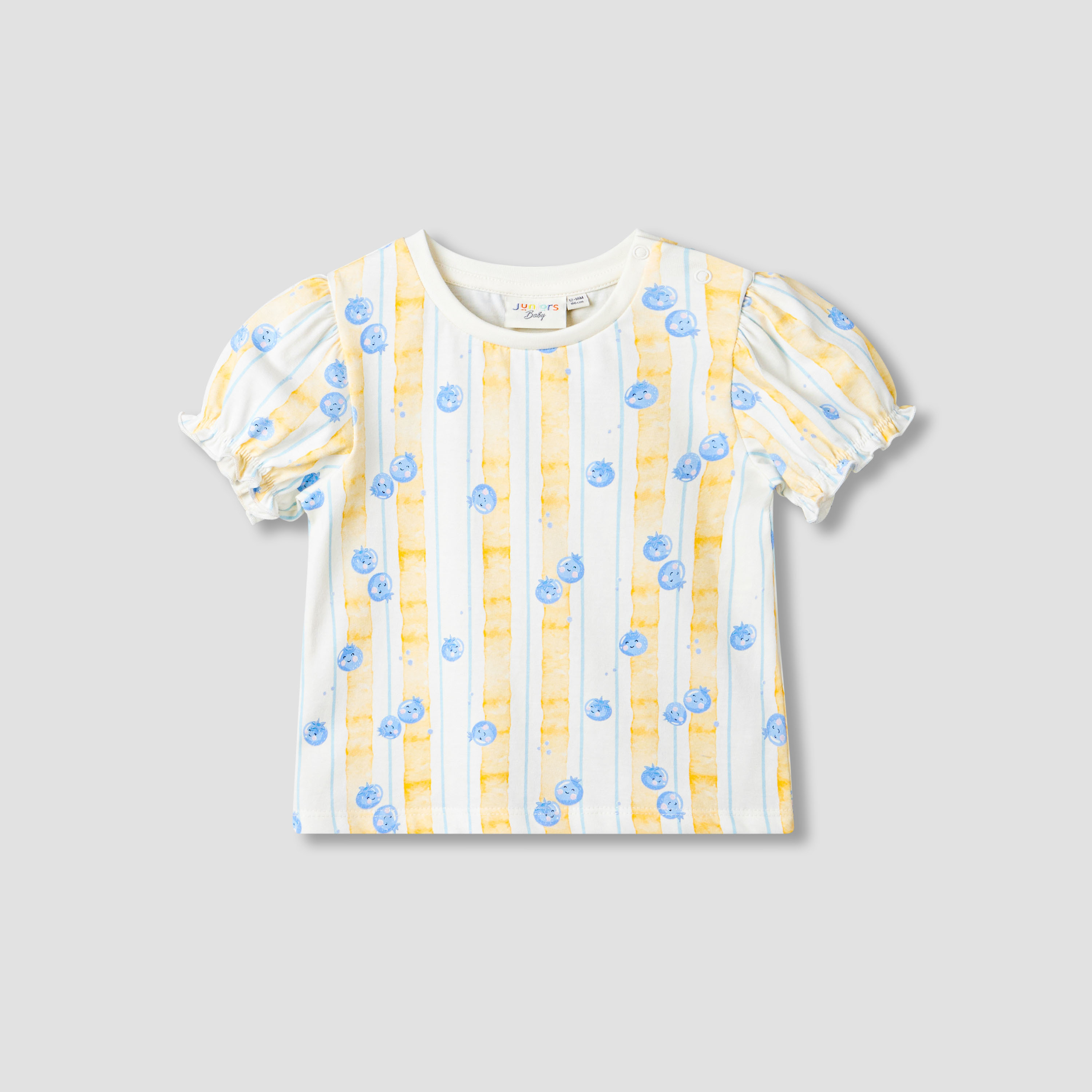 Pack of 3 Juniors Crew Neck Short Sleeves T-shirt with Assorted Design-baby-girls-clothing-tshirts-image-4