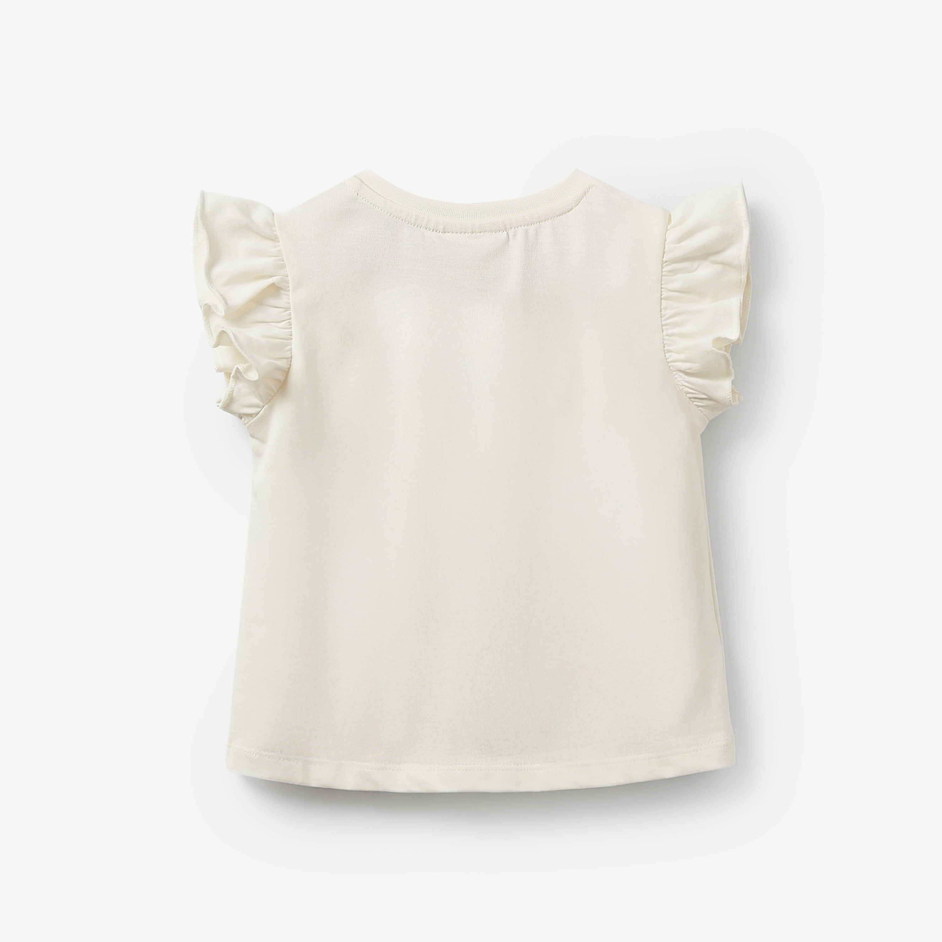 Juniors Crew Neck Cap Sleeves T-shirt with Graphic Print-baby-girls-clothing-tshirts-image-3