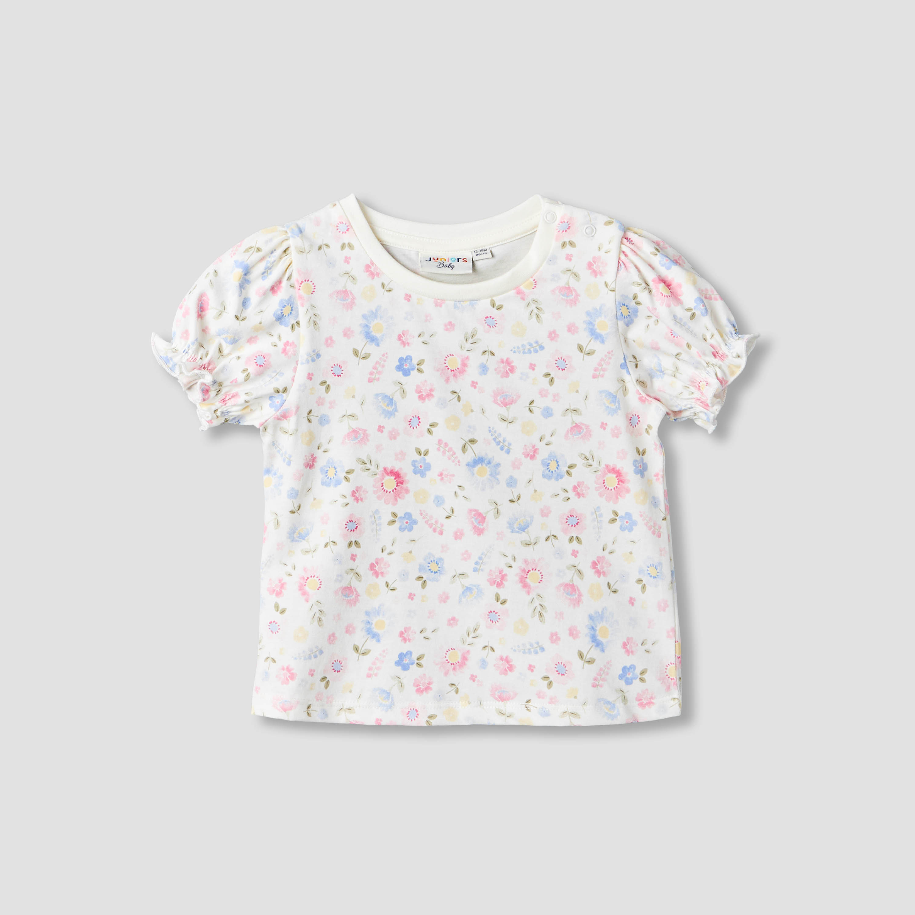Pack of 3 Juniors Crew Neck Short Sleeves T-shirt with Assorted Design-baby-girls-clothing-tshirts-image-4