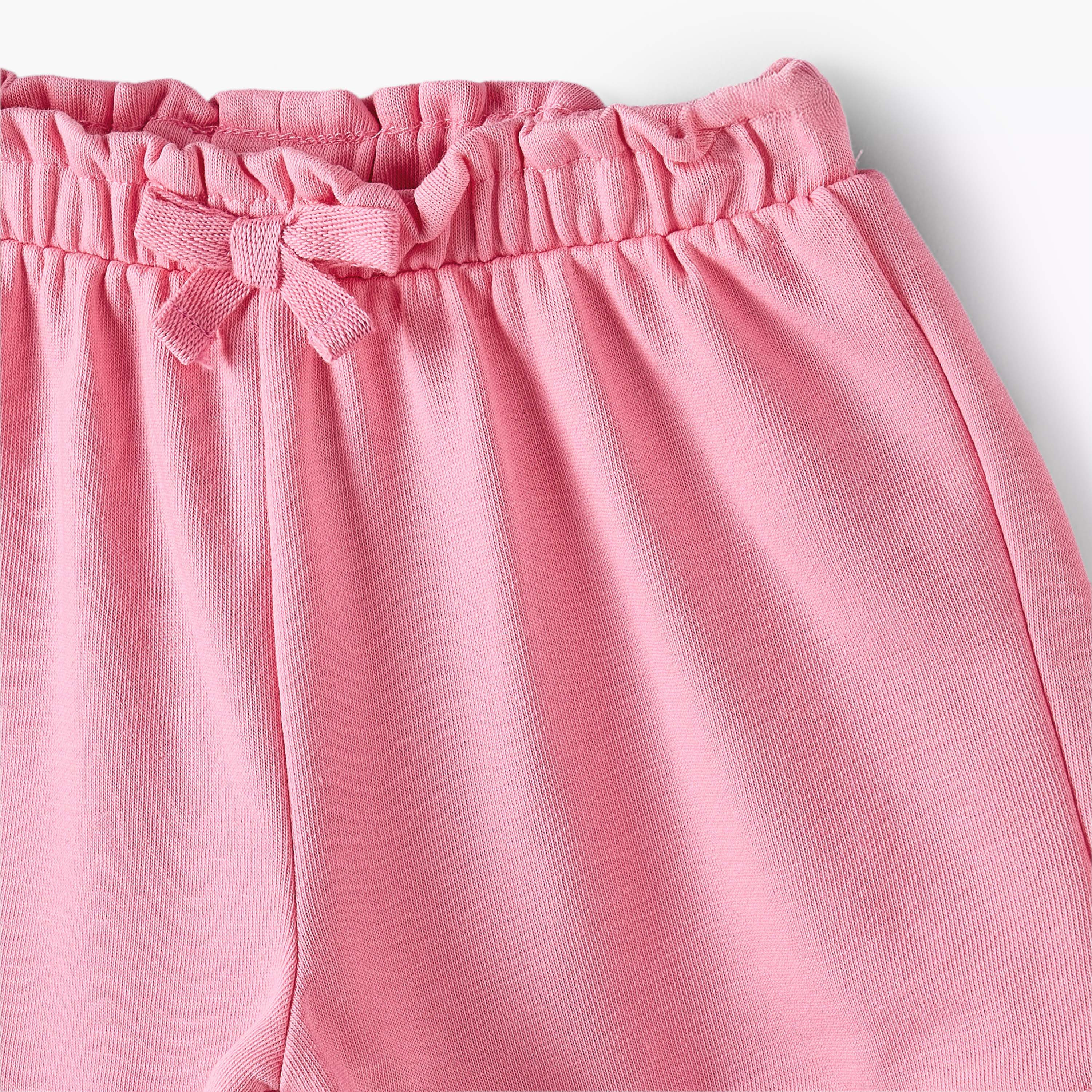Juniors Elasticated Waist Shorts with Ruffle Hem-baby-girls-clothing-bottoms-shorts-image-4