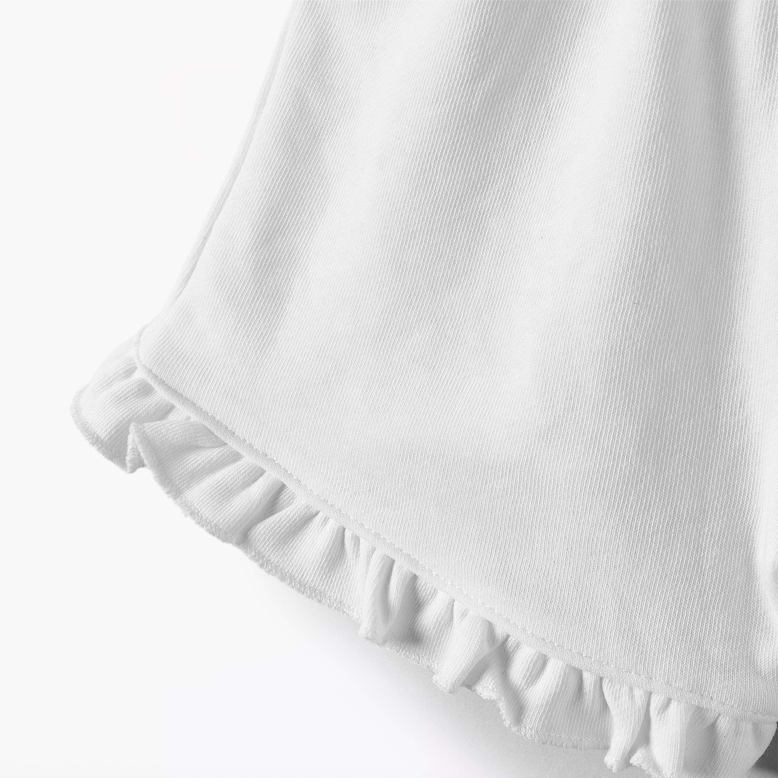 Juniors Elasticated Waist Shorts with Ruffle Hem-baby-girls-clothing-bottoms-shorts-image-5