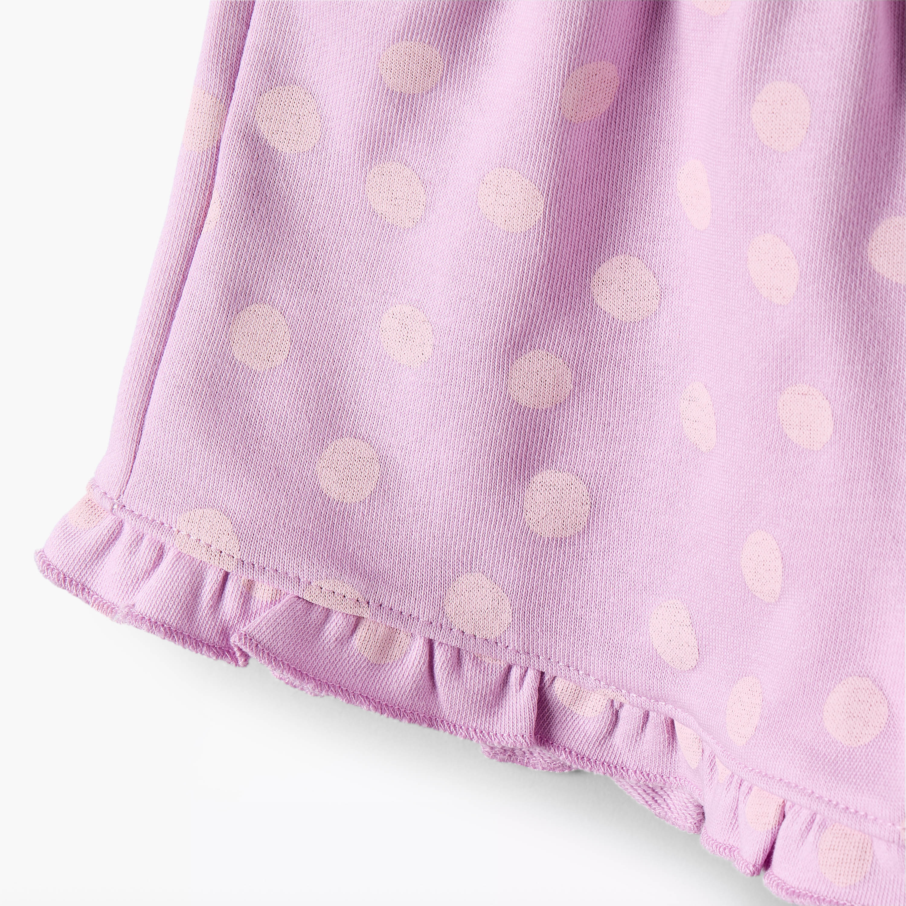 Juniors Elasticated Waist Shorts with Polka Dot Print-baby-girls-clothing-bottoms-shorts-image-5