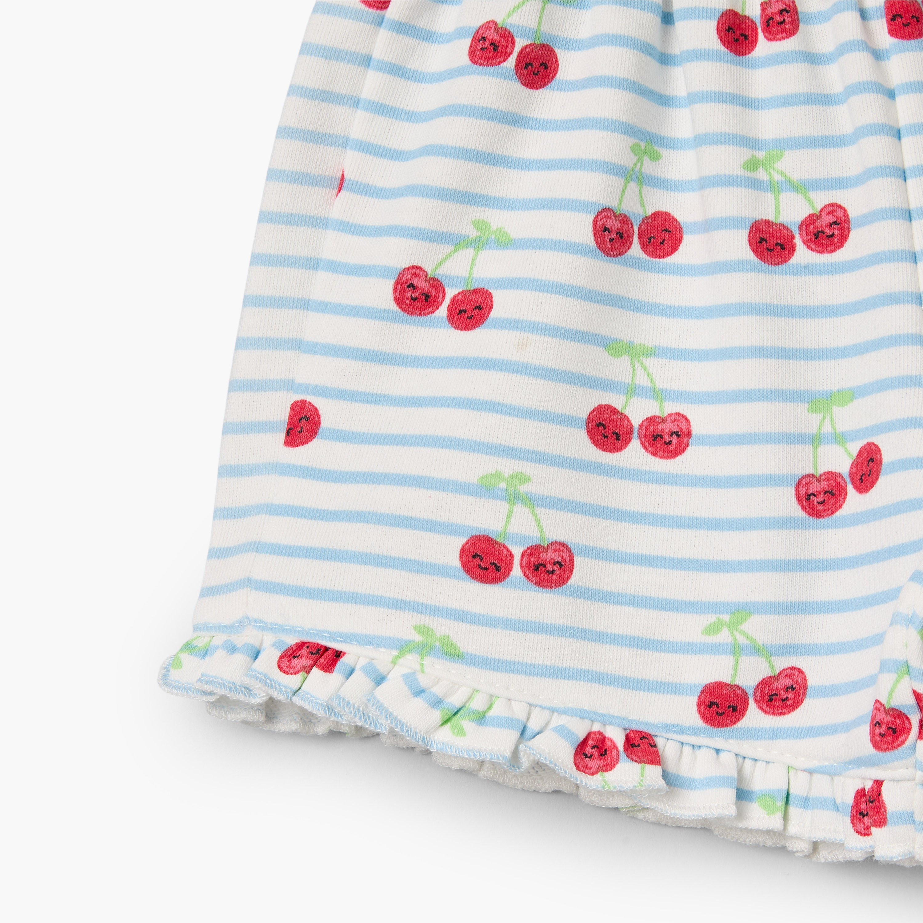 Juniors Elasticated Waist Shorts with Cherry Print-baby-girls-clothing-bottoms-shorts-image-5