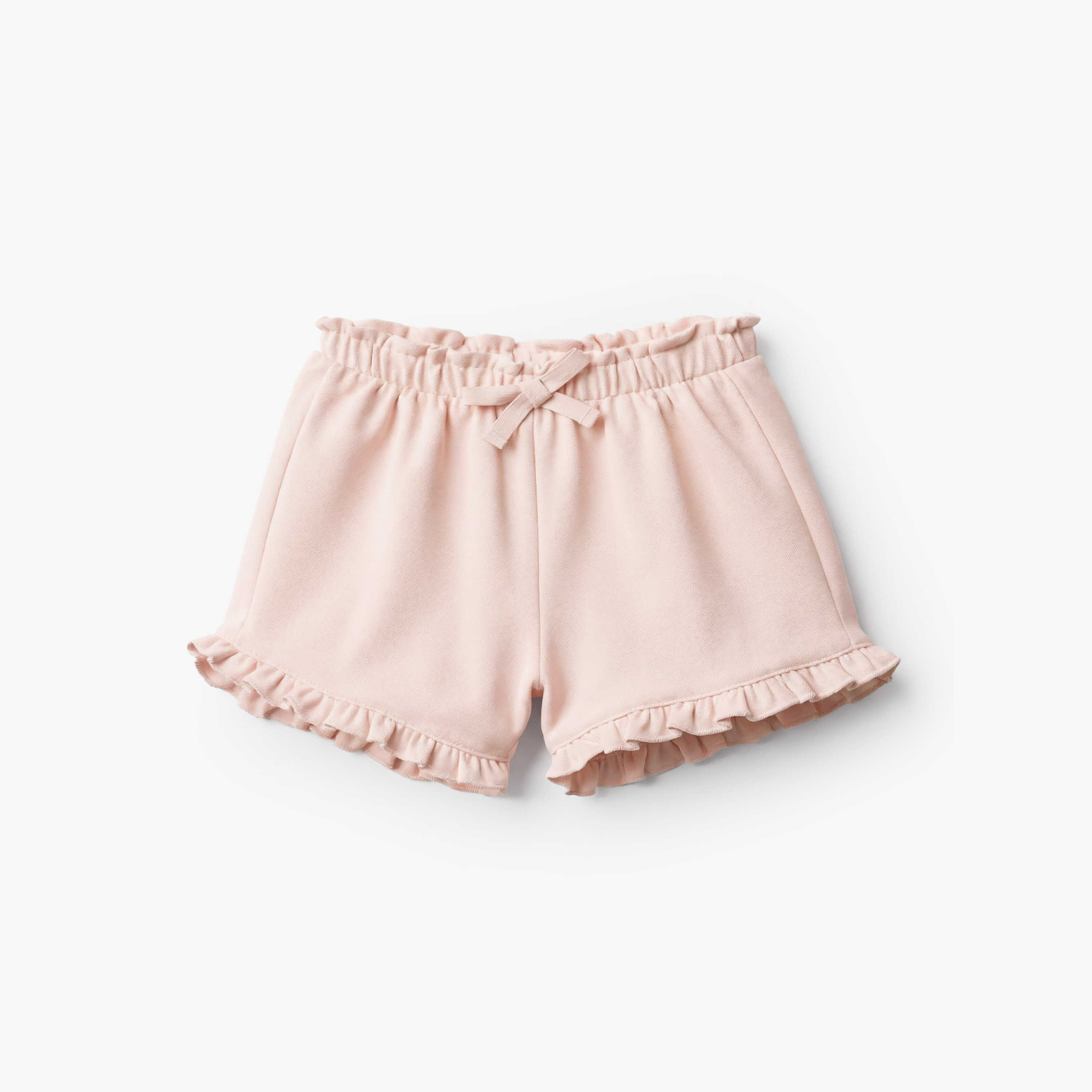Juniors Elasticated Waist Shorts with Ruffle Hem-baby-girls-clothing-bottoms-shorts-image-2
