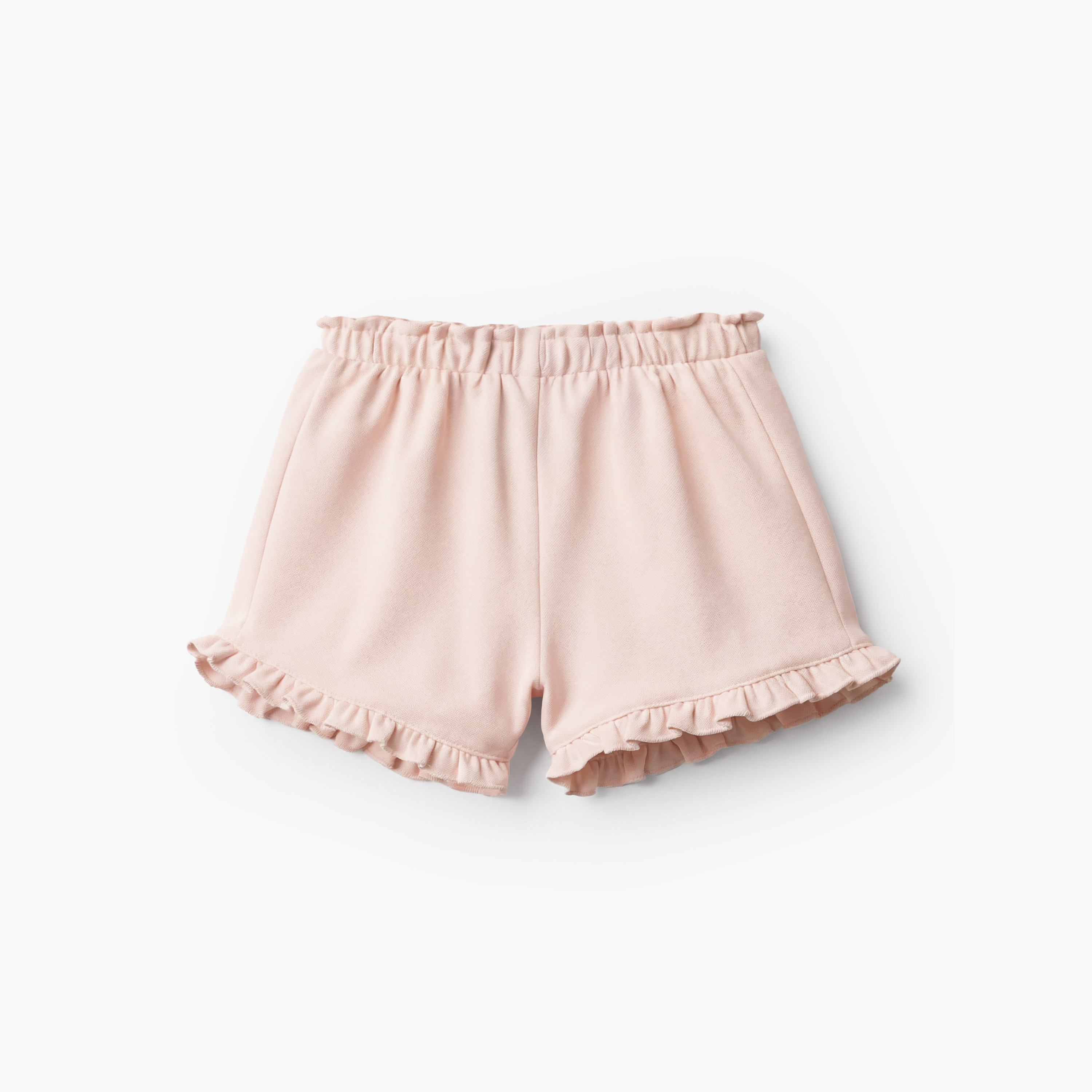 Juniors Elasticated Waist Shorts with Ruffle Hem-baby-girls-clothing-bottoms-shorts-image-3