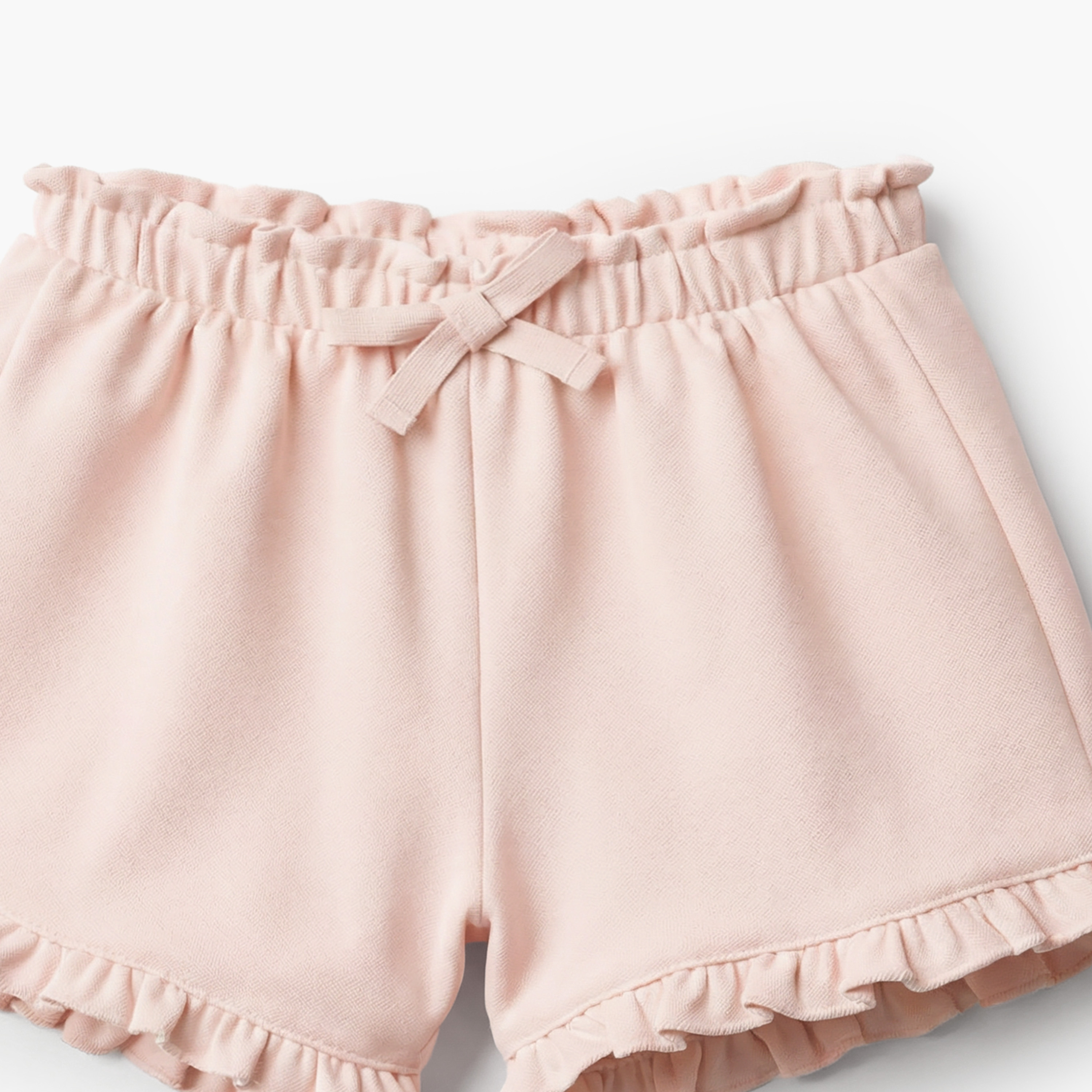 Juniors Elasticated Waist Shorts with Ruffle Hem-baby-girls-clothing-bottoms-shorts-image-4