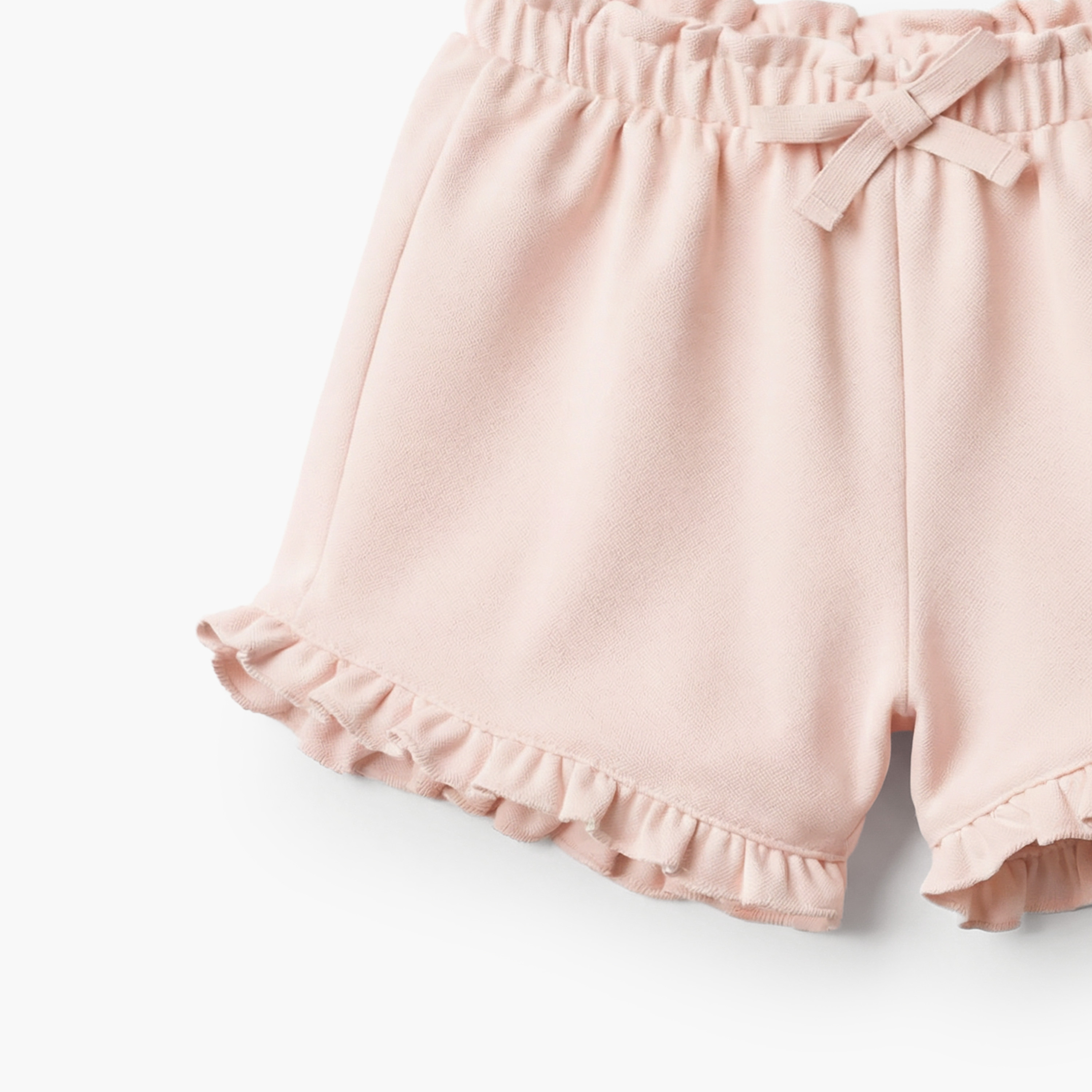 Juniors Elasticated Waist Shorts with Ruffle Hem-baby-girls-clothing-bottoms-shorts-image-5
