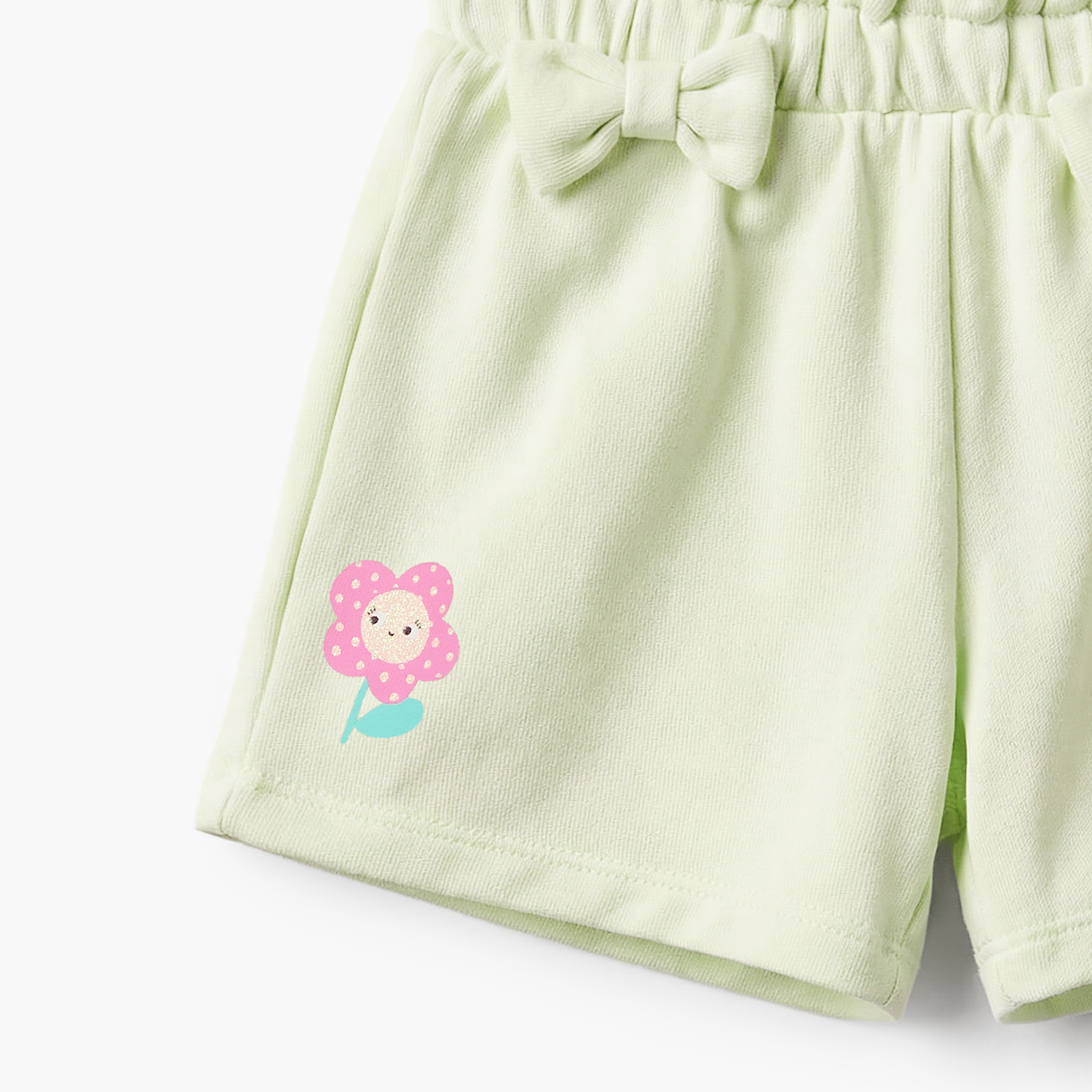 Pack of 2 Juniors Elasticated Waist Shorts with Bow Accent-baby-girls-clothing-bottoms-shorts-image-6