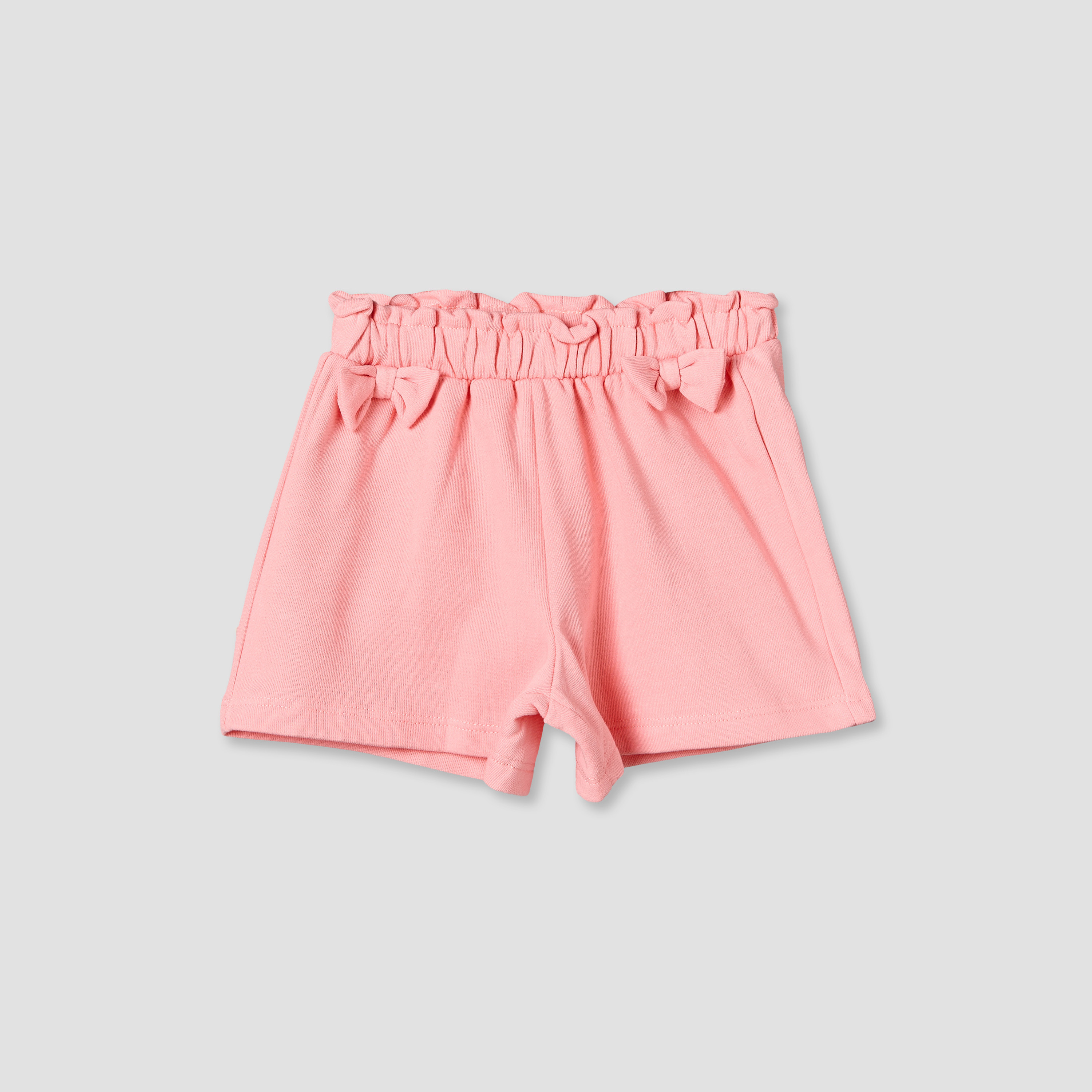 Pack of 2 Juniors Knee Length Elasticated Waist Shorts with Bow Accent-baby-girls-clothing-bottoms-shorts-image-3