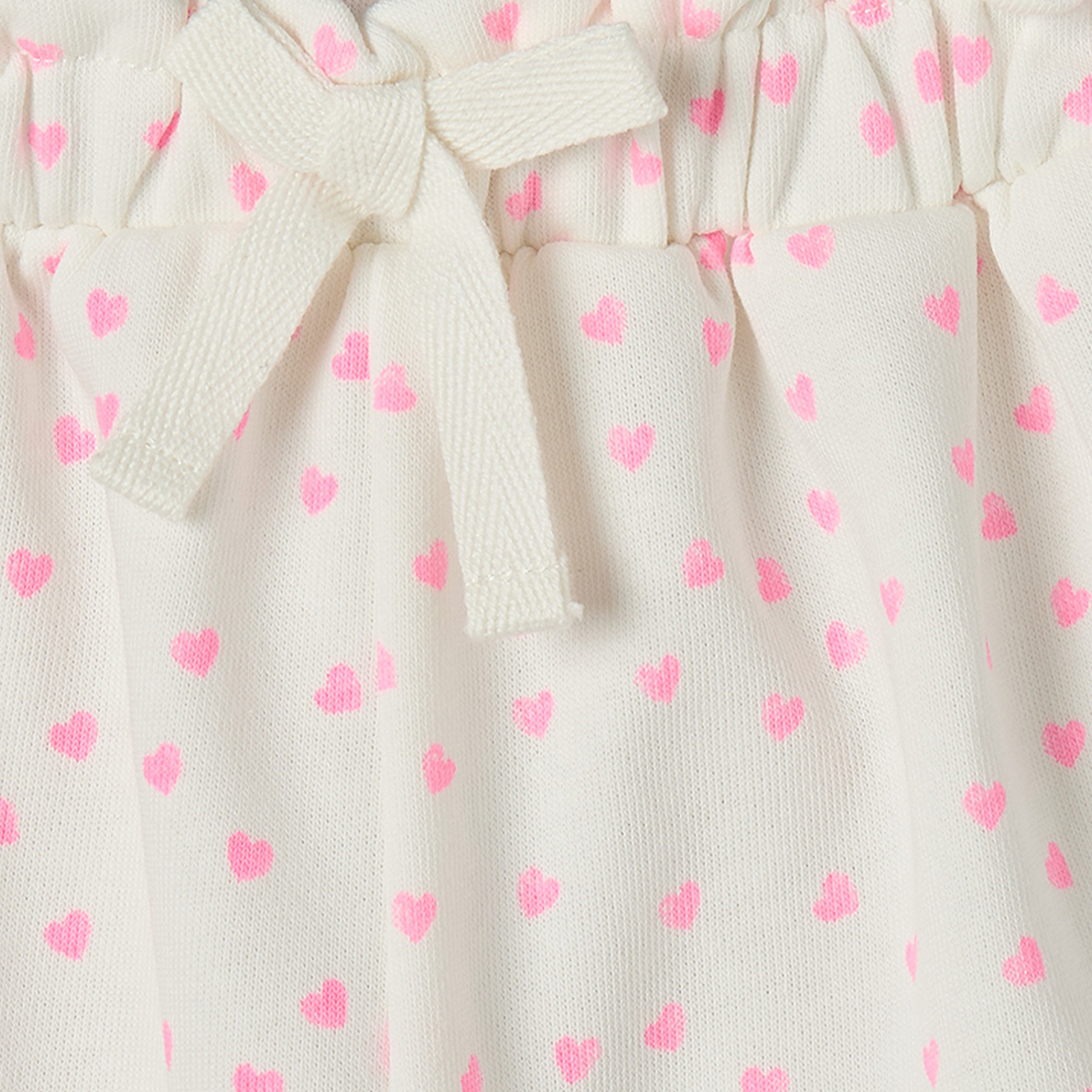 Juniors Above Knee Elasticated Waist Shorts with Heart Print-baby-girls-clothing-bottoms-shorts-image-4