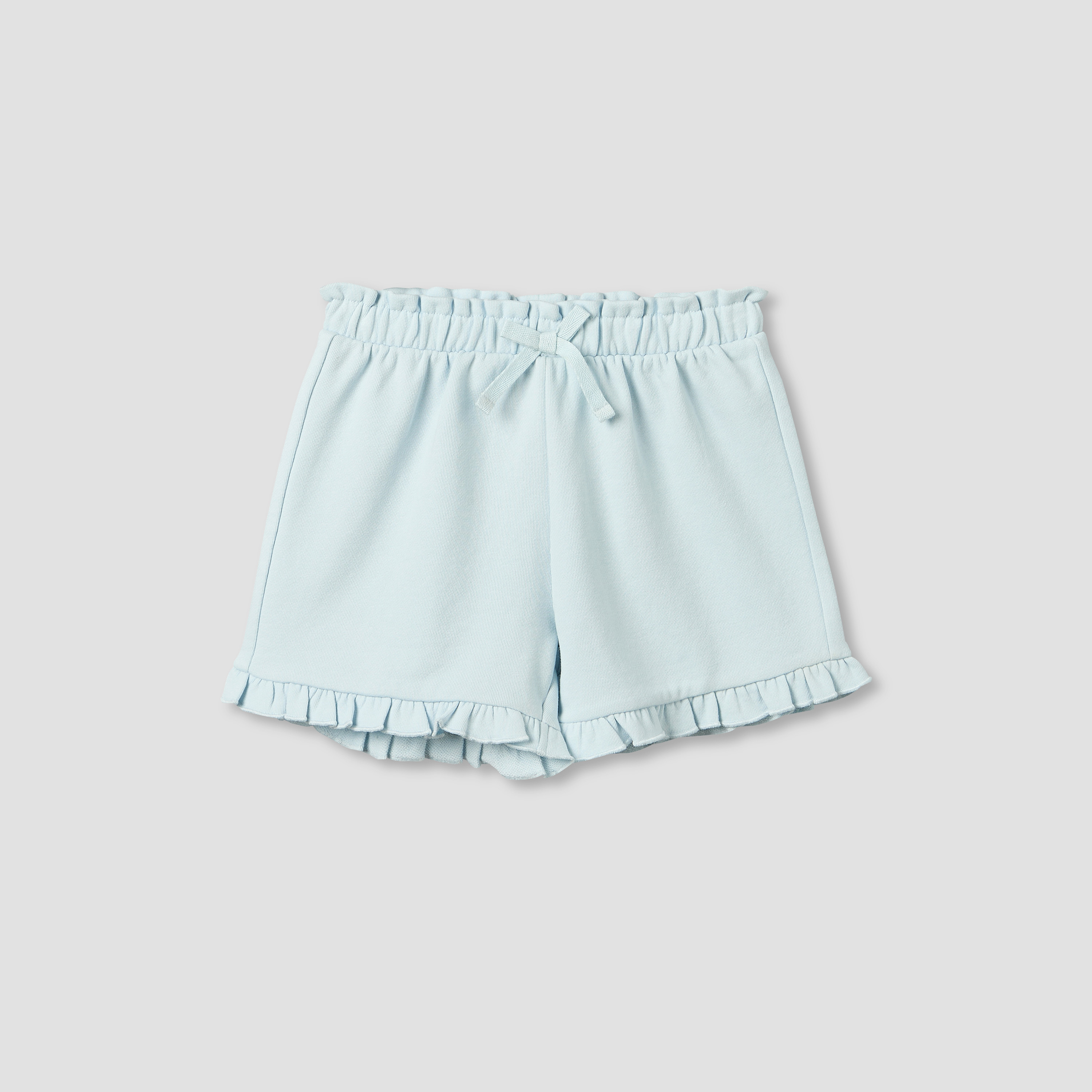 Juniors Knee Length Elasticated Waist Shorts with Ruffle-baby-girls-clothing-bottoms-shorts-image-2