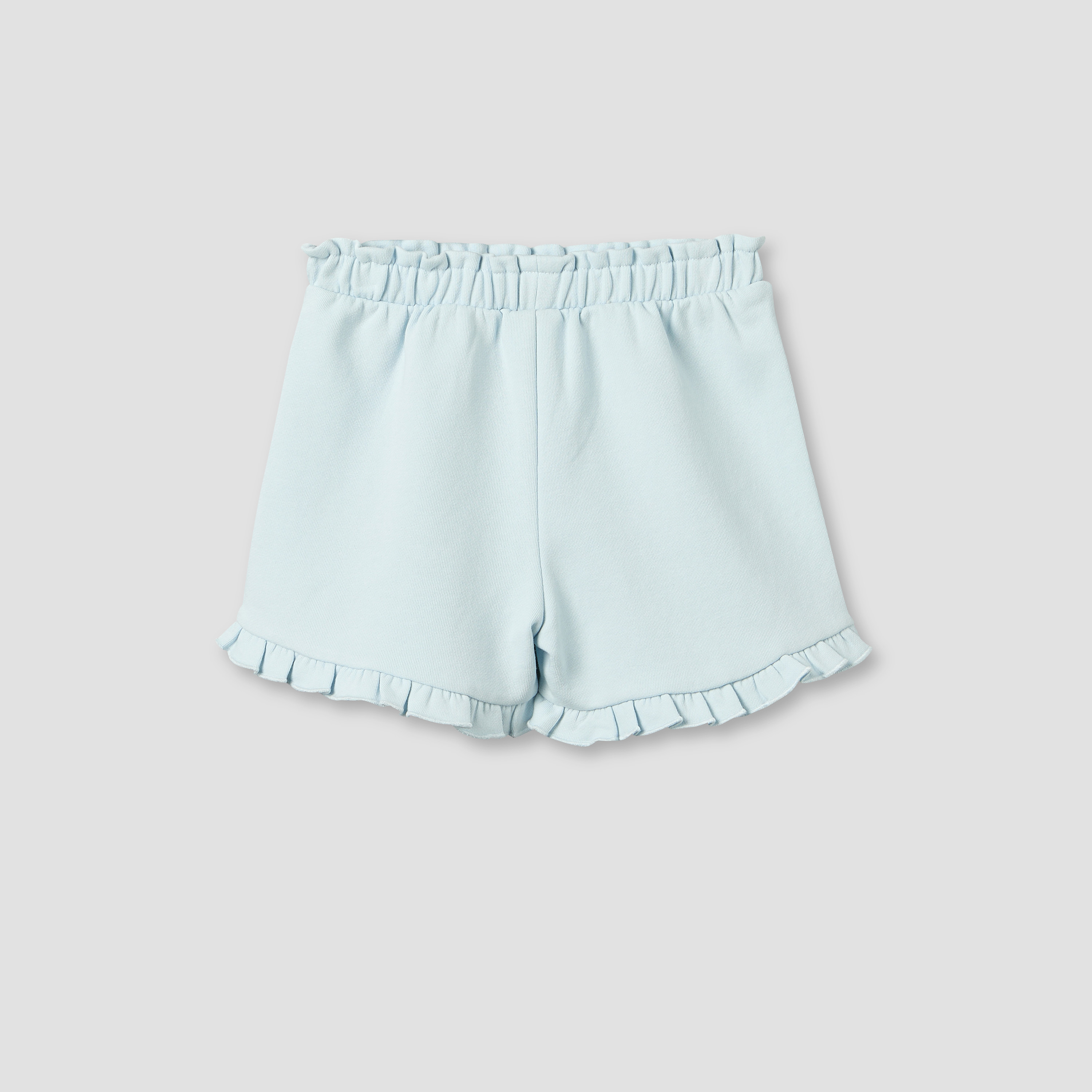Juniors Knee Length Elasticated Waist Shorts with Ruffle-baby-girls-clothing-bottoms-shorts-image-3