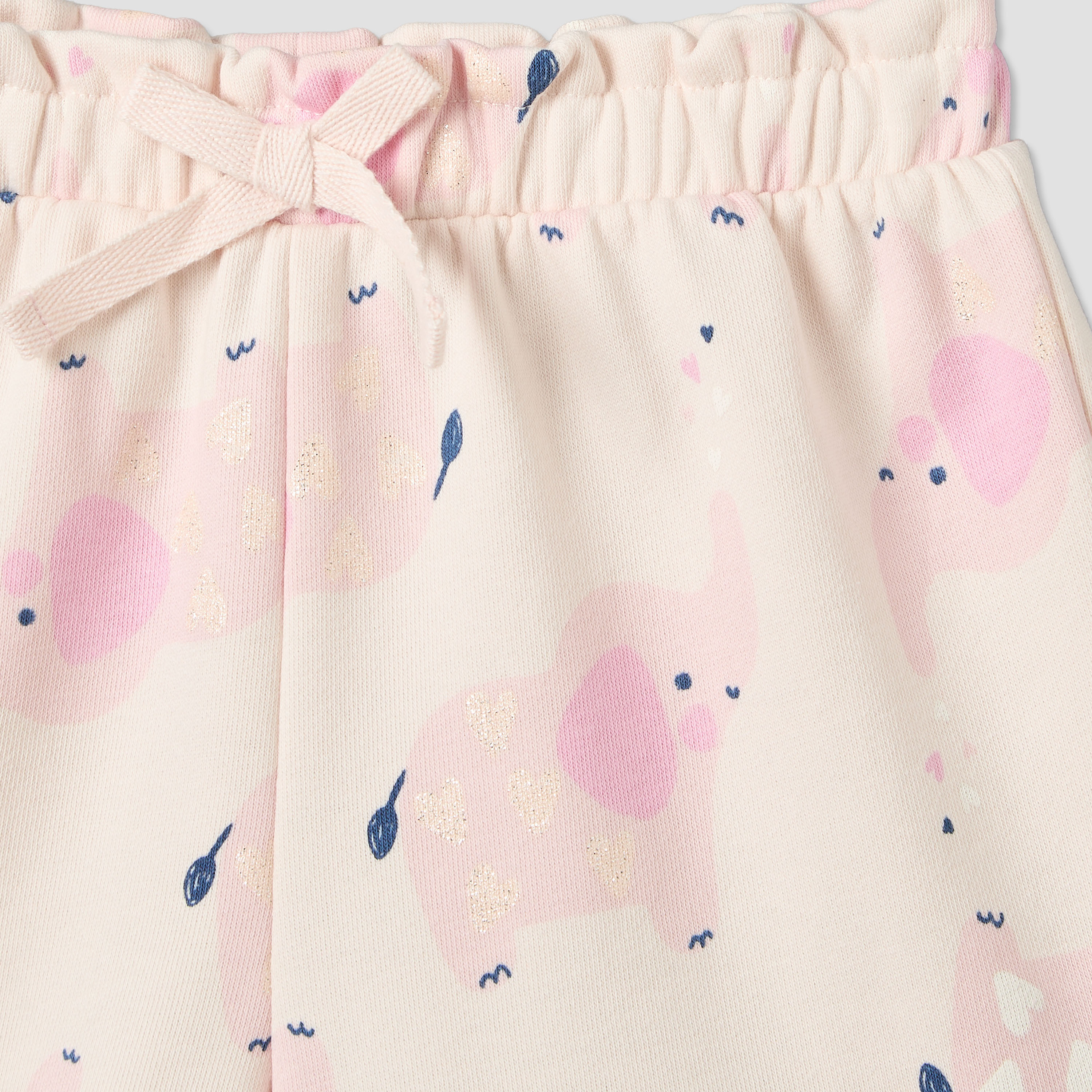 Juniors Knee Length Elasticated Waistband Shorts with Print-baby-girls-clothing-bottoms-shorts-image-3