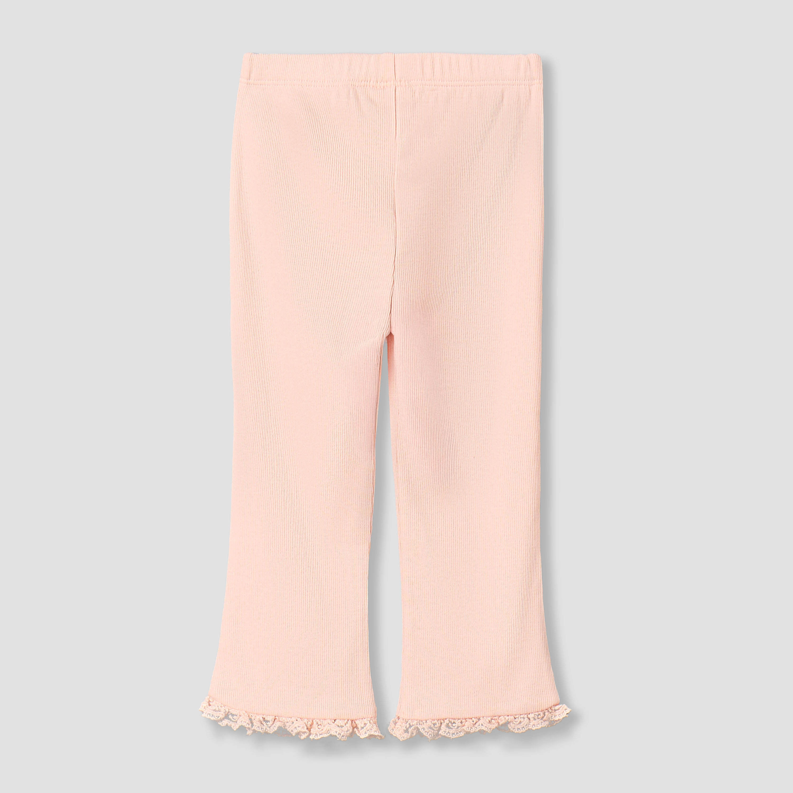 Juniors Flared Leggings with Ribbed Texture-baby-girls-clothing-bottoms-leggings-image-3