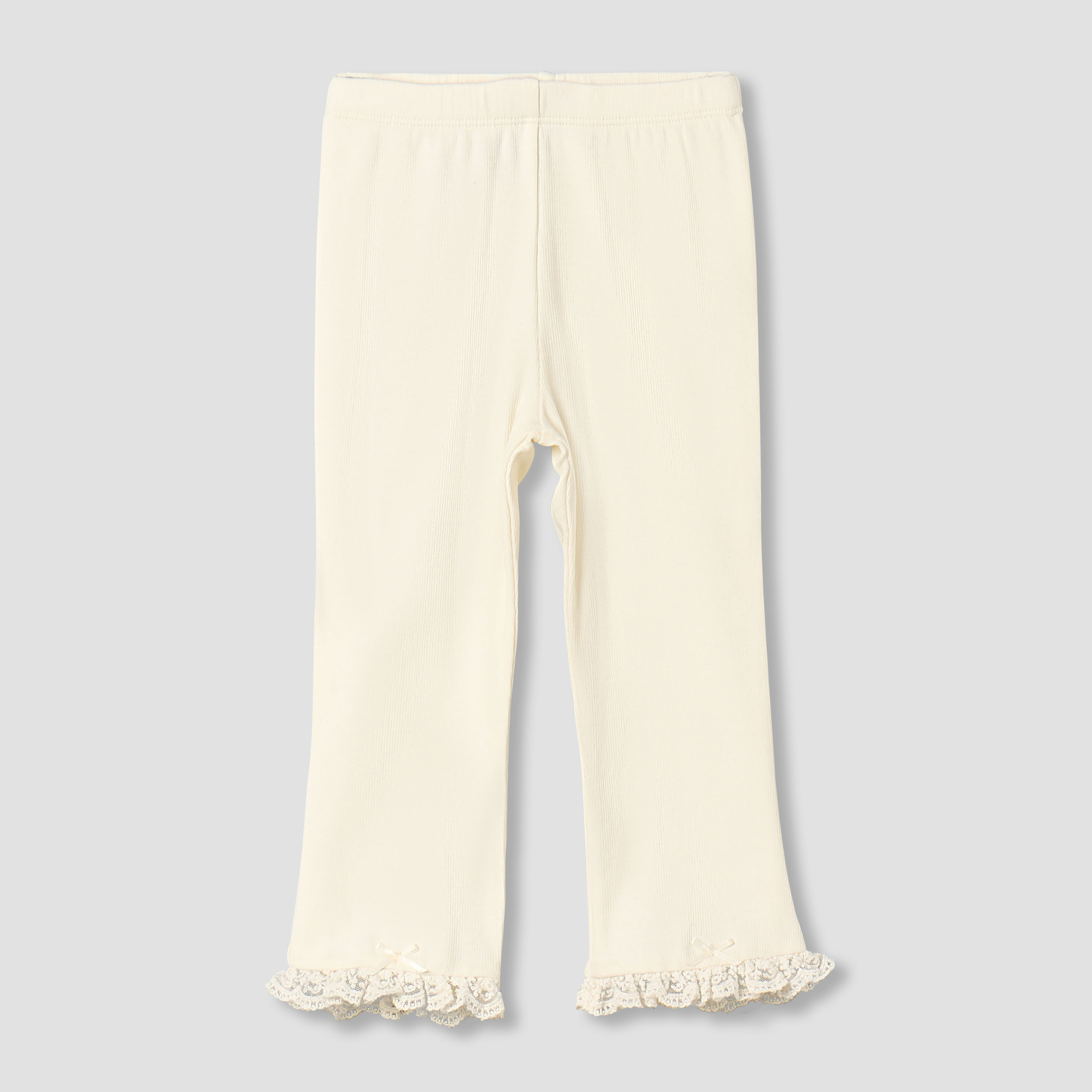 Juniors Flared Leggings with Ribbed Texture-baby-girls-clothing-bottoms-leggings-image-2