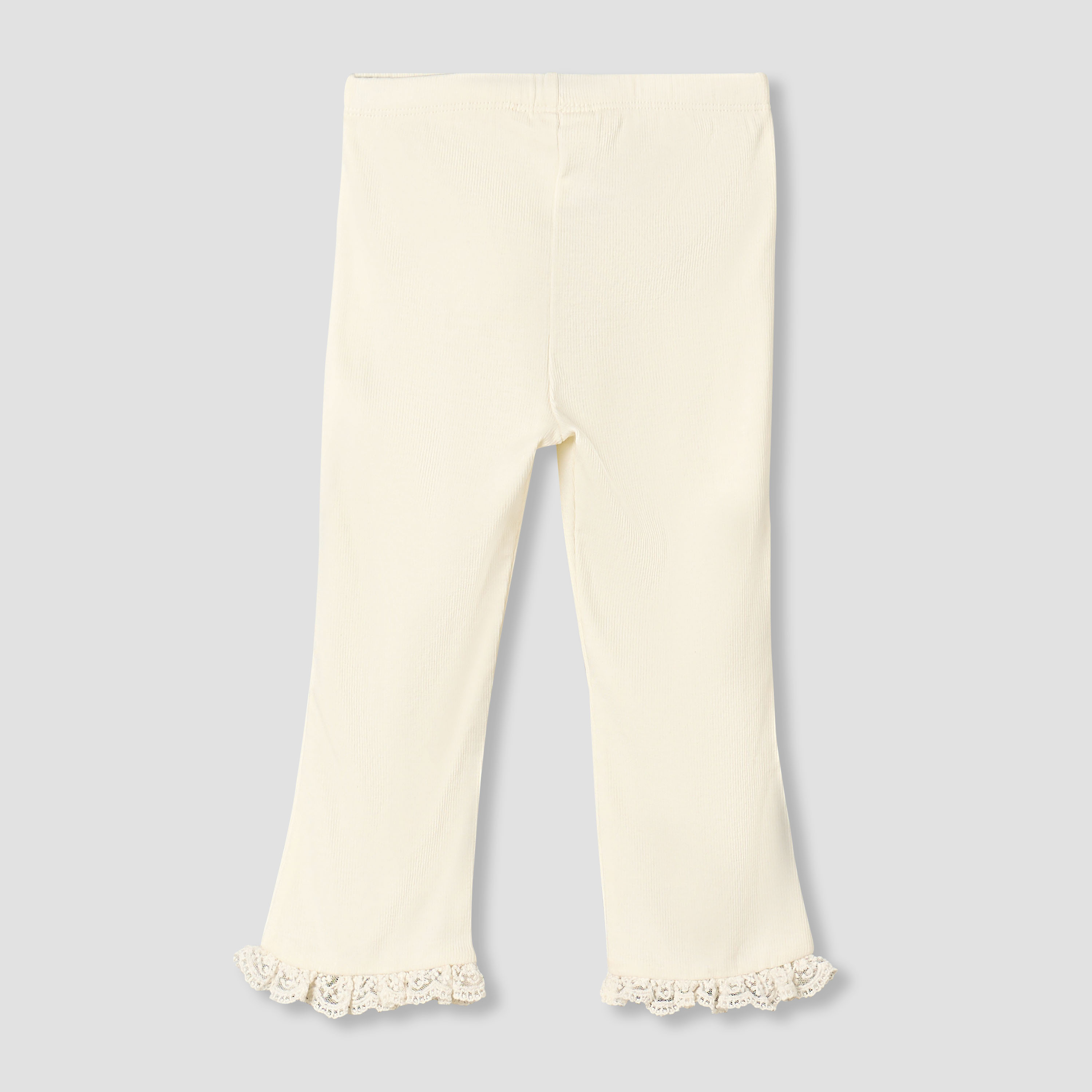Juniors Flared Leggings with Ribbed Texture-baby-girls-clothing-bottoms-leggings-image-3