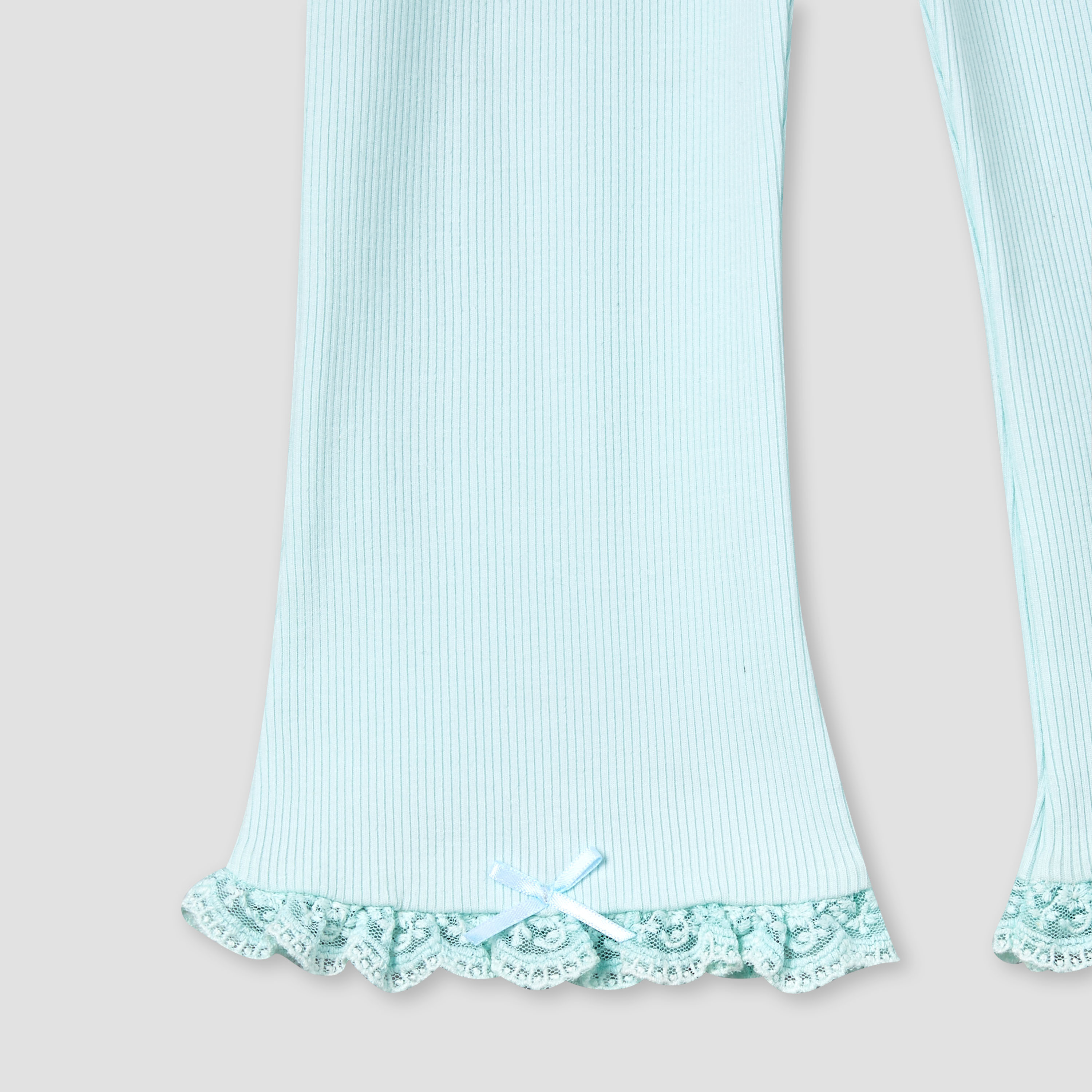 Juniors Leggings with Ribbed Design and Lace Trim-baby-girls-clothing-bottoms-leggings-image-4