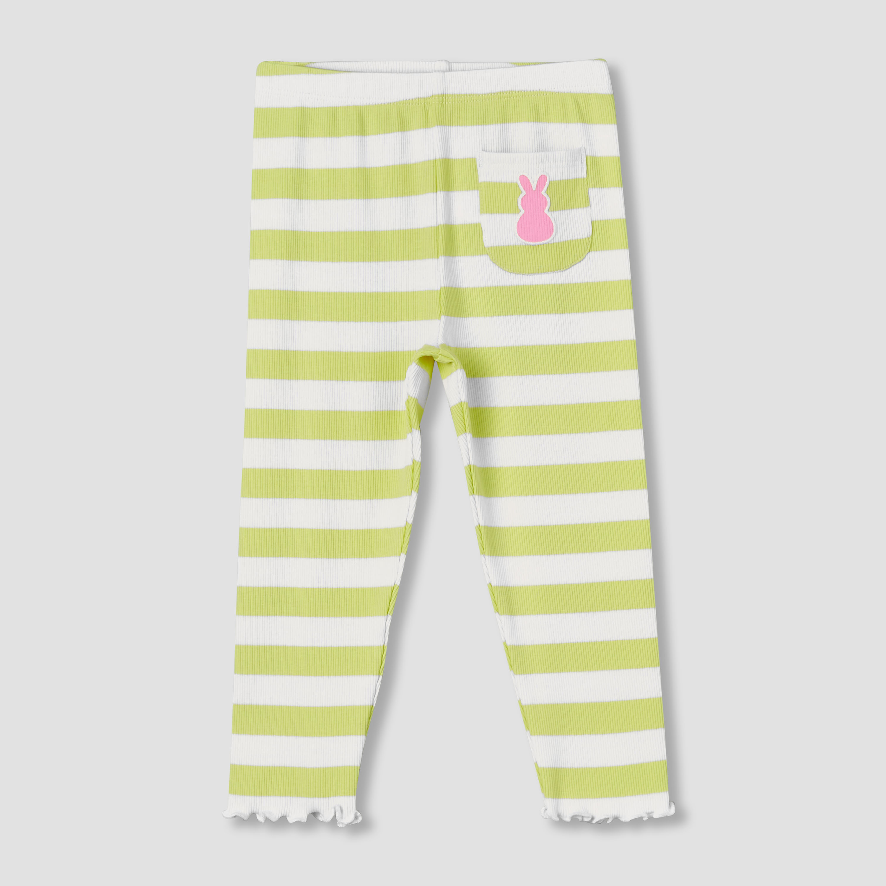 Juniors Leggings with Bow Print and Lettuce Hem-baby-girls-clothing-bottoms-leggings-image-1