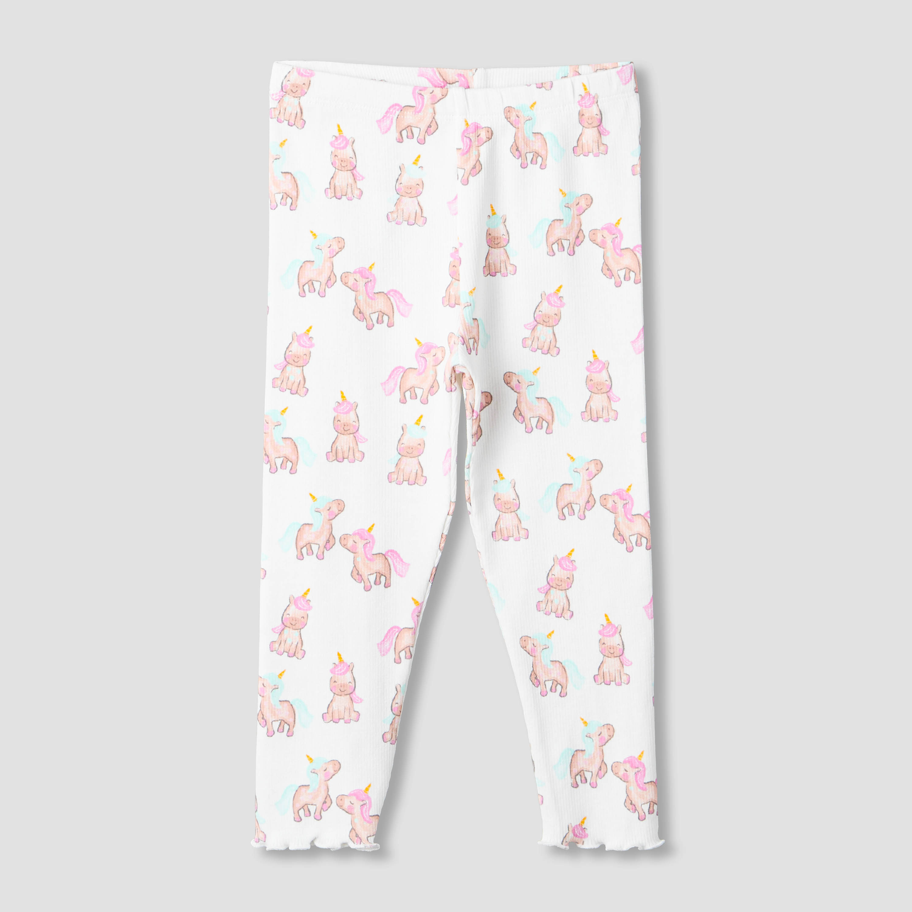 Pack of 2 Juniors Leggings with Lettuce Hem-baby-girls-clothing-bottoms-leggings-image-4