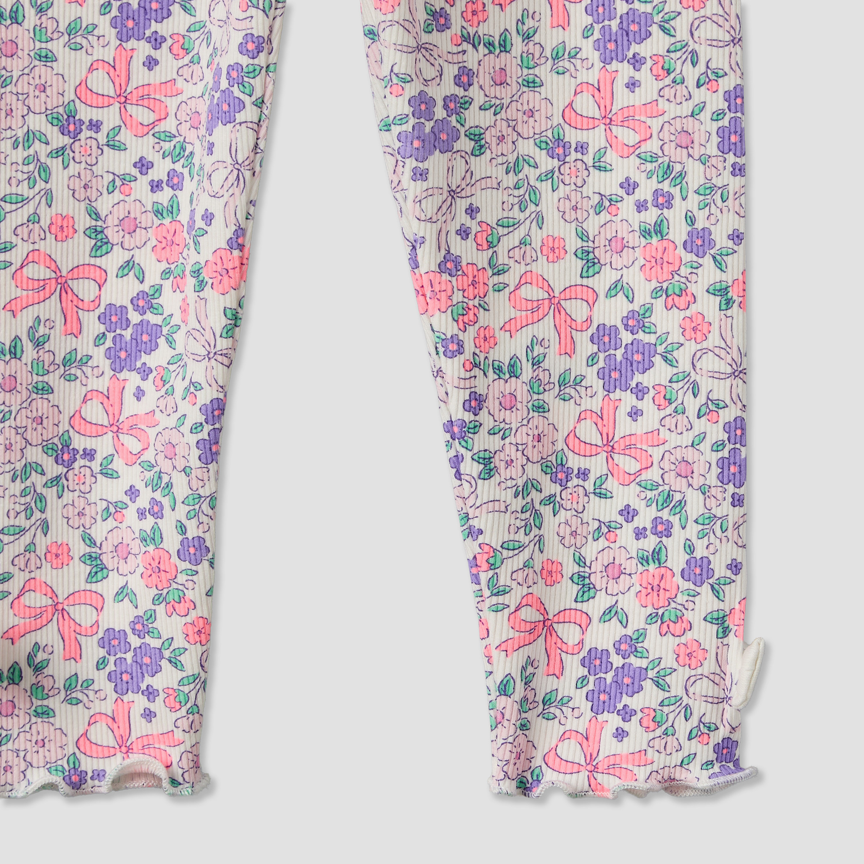 Pack of 2 Juniors Leggings with Lettuce Trim-baby-girls-clothing-bottoms-leggings-image-6
