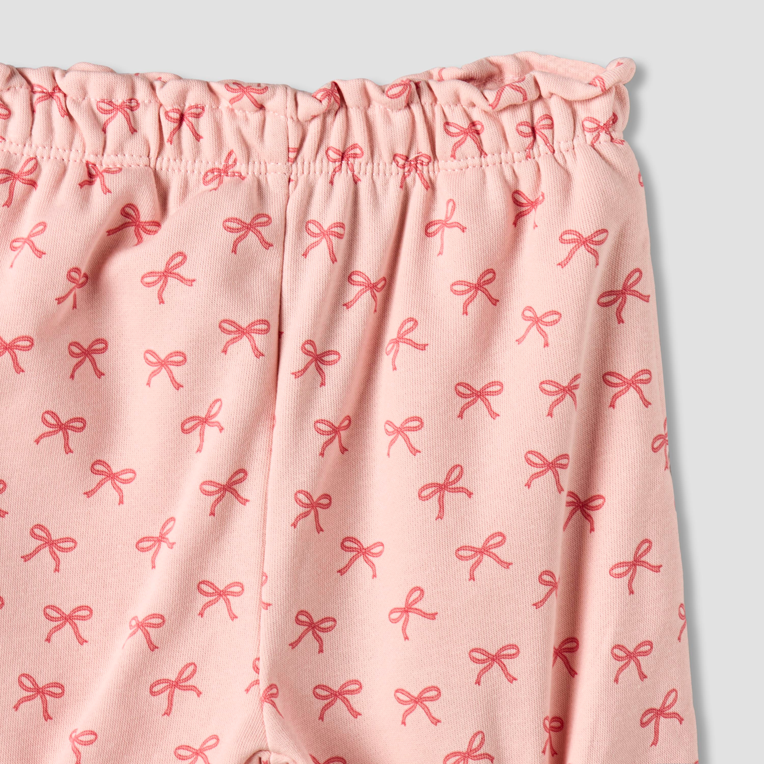 Juniors Elastic Waist Joggers with Bow Applique-baby-girls-clothing-bottoms-joggersandtrackpants-image-3