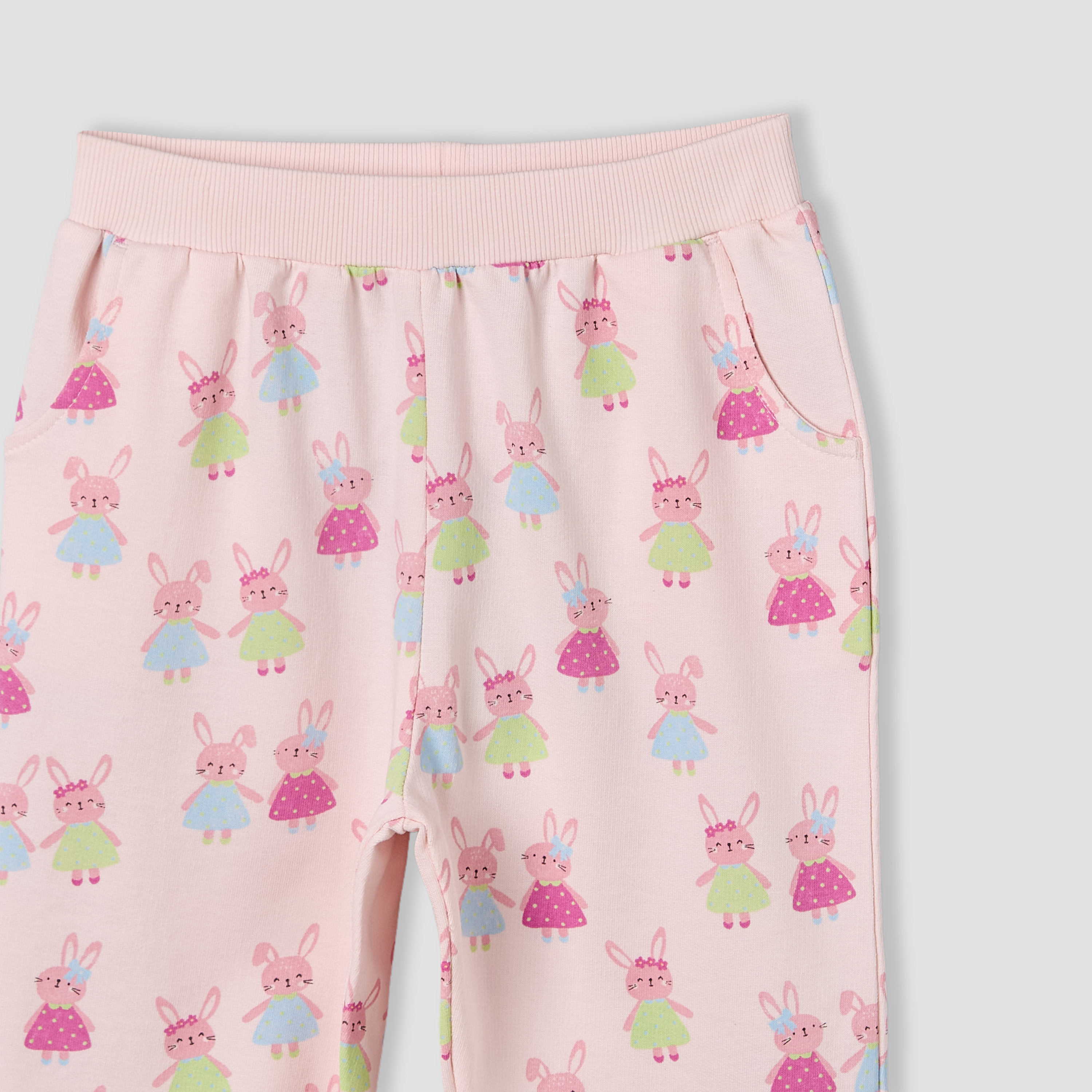 Pack of 2 Juniors Elastic Waist Joggers with Pockets-baby-girls-clothing-bottoms-joggersandtrackpants-image-5