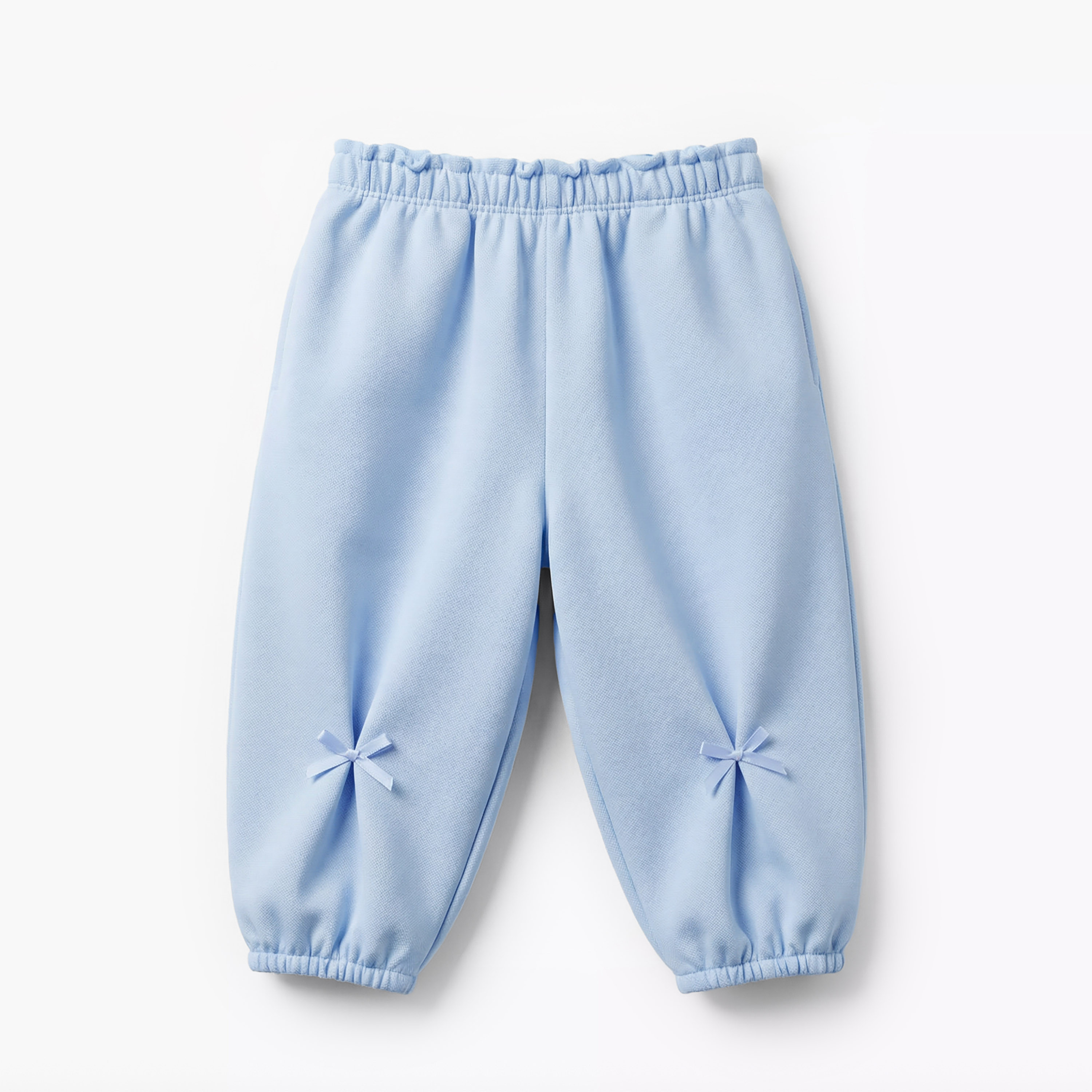 Juniors Elasticated Waist Joggers with Bow Applique-baby-girls-clothing-bottoms-joggersandtrackpants-image-2
