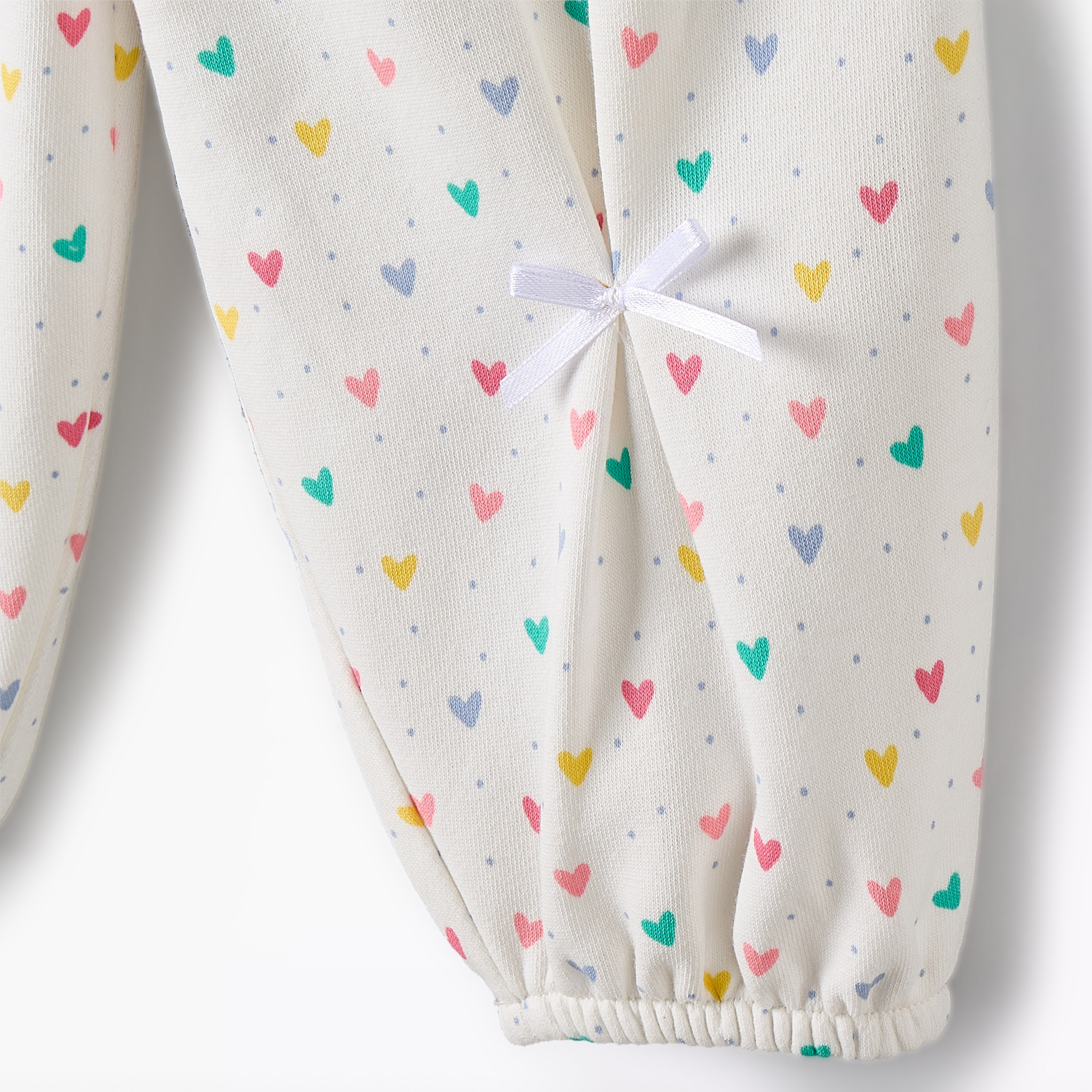 Juniors Elasticated Waist Joggers with Heart Print-baby-girls-clothing-bottoms-joggersandtrackpants-image-5