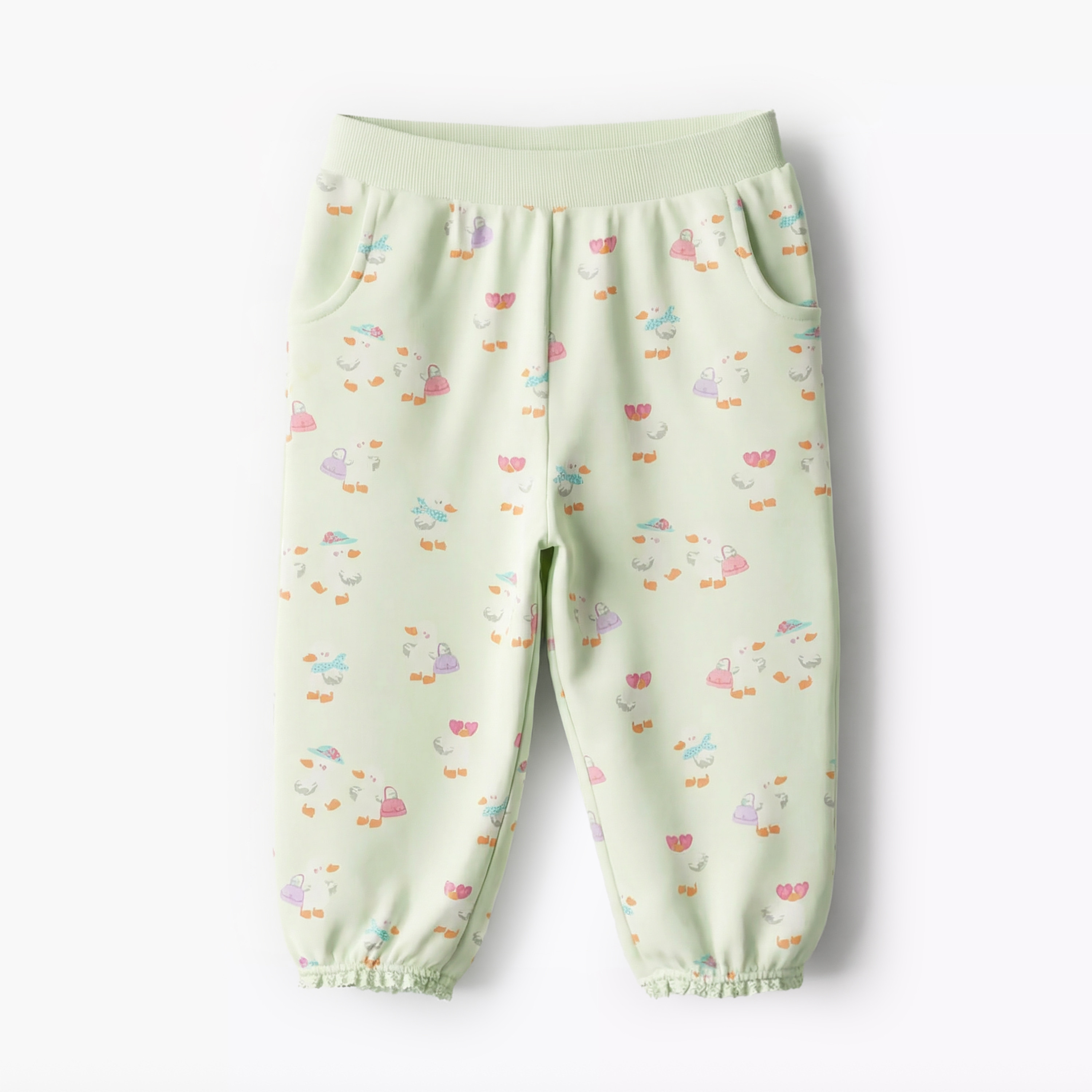 Pack of 2 Juniors Elasticated Waistband Joggers with Assorted Print-baby-girls-clothing-bottoms-joggersandtrackpants-image-4