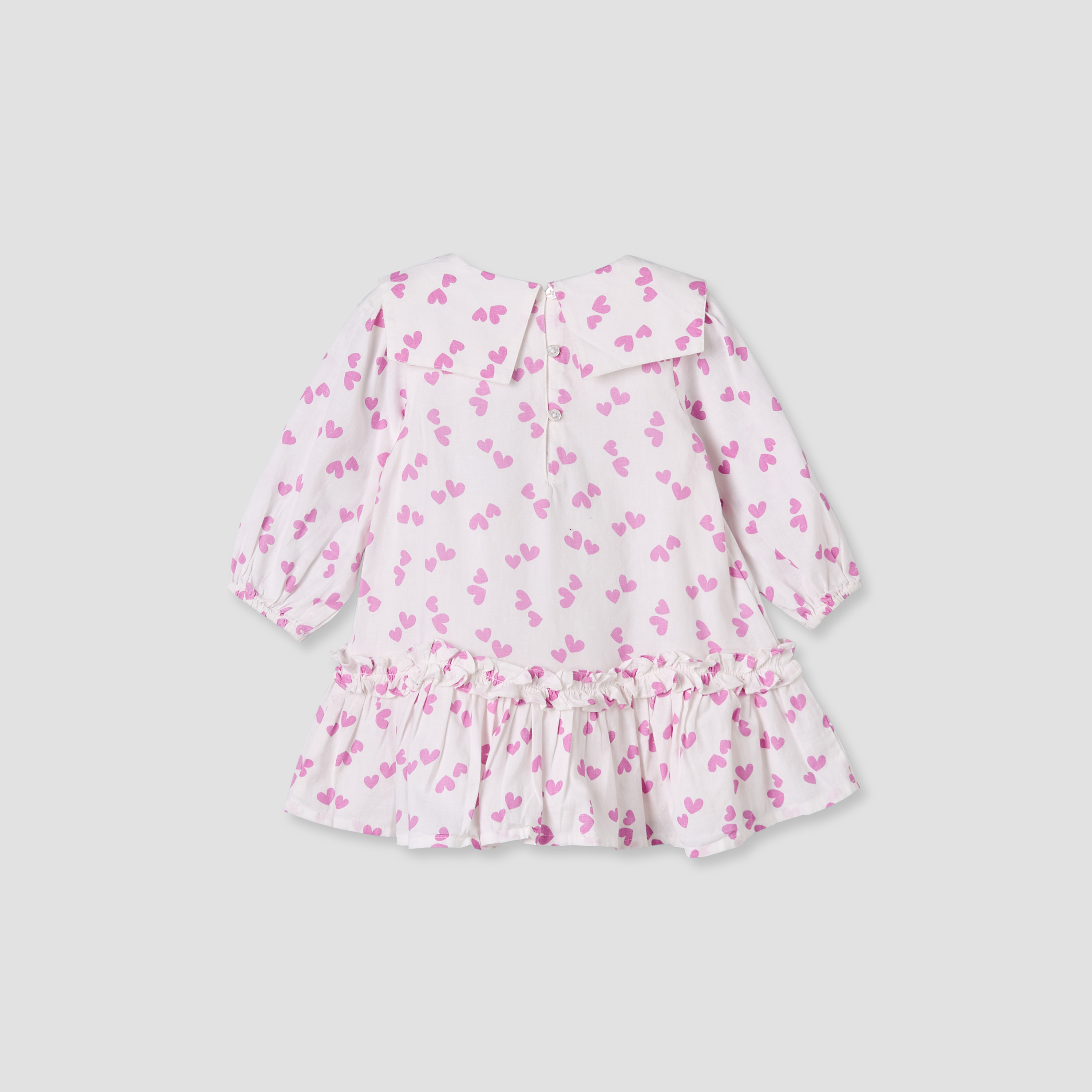 فستان كاروهات بياقة بحار وأكمام طويلة وخصر منسدل وزهور من جونيورز-baby-girls-clothing-dressesandjumpsuits-image-3