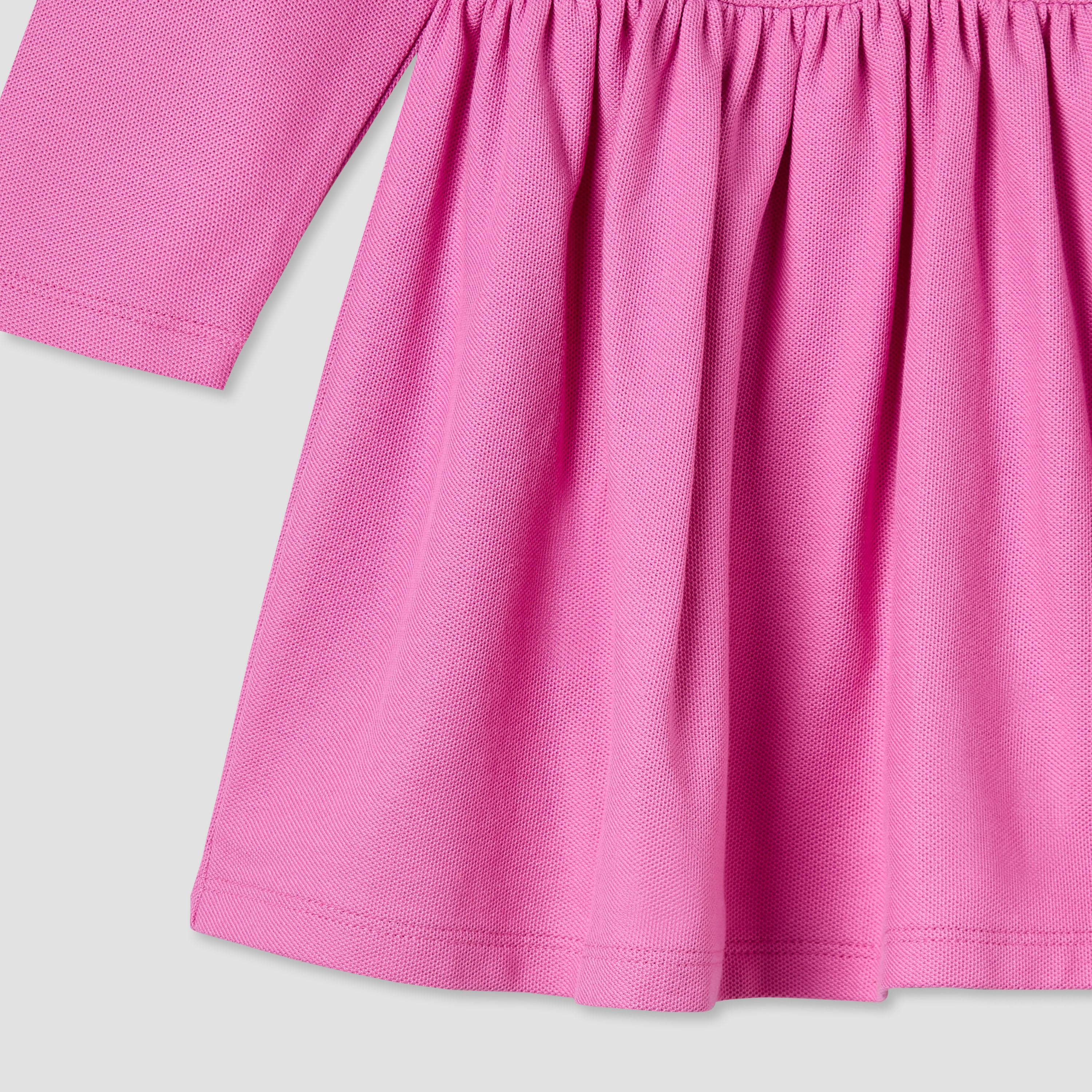 Junior Scallop Neck Long Sleeves A-line Dress with Gathered Detail-baby-girls-clothing-dressesandjumpsuits-image-5