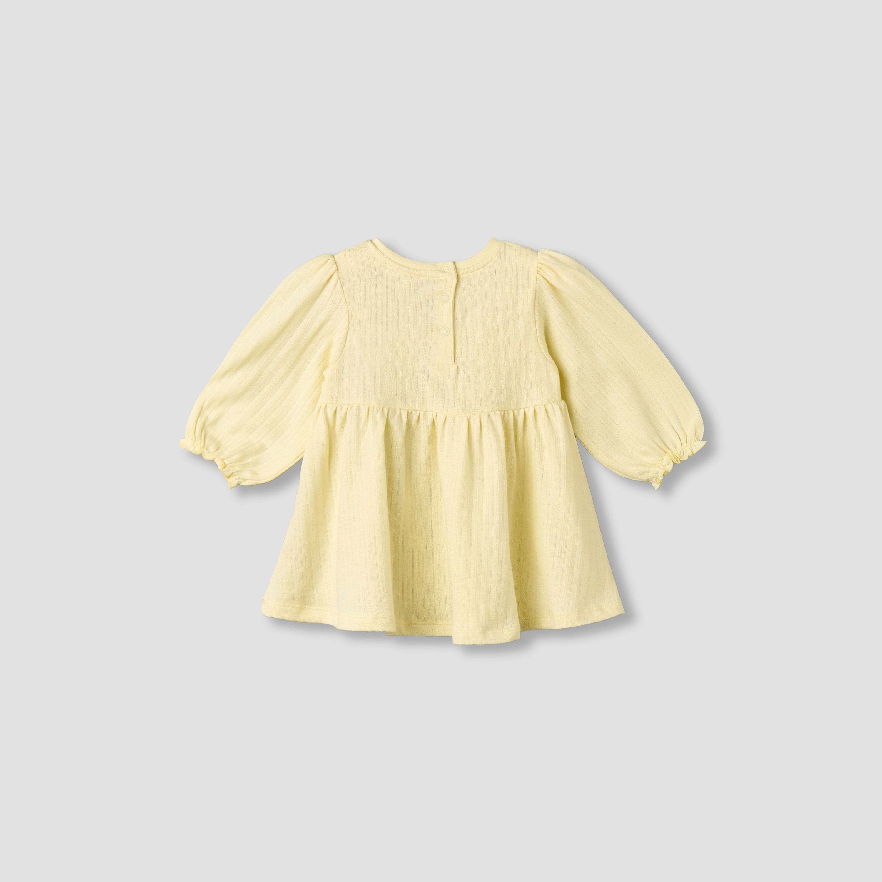 Juniors Round Neck Long Sleeves A-line Dress with Bow Accent-baby-girls-clothing-dressesandjumpsuits-image-2