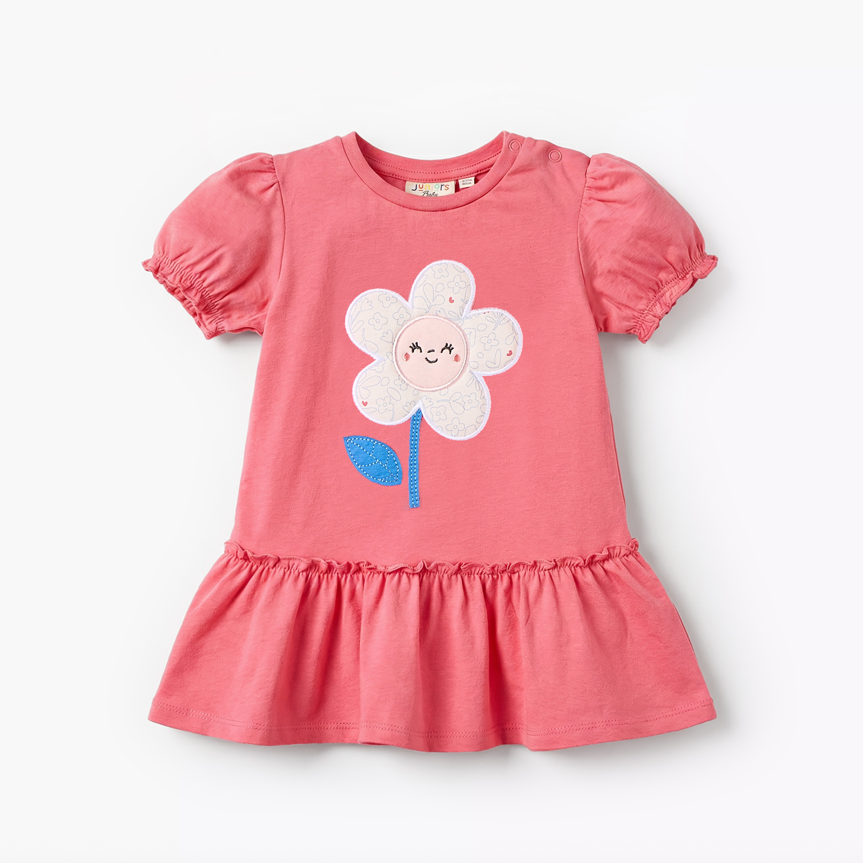 Pack of 2 Juniors Short Sleeves Drop Waist Dress with Print-baby-girls-clothing-dressesandjumpsuits-image-3