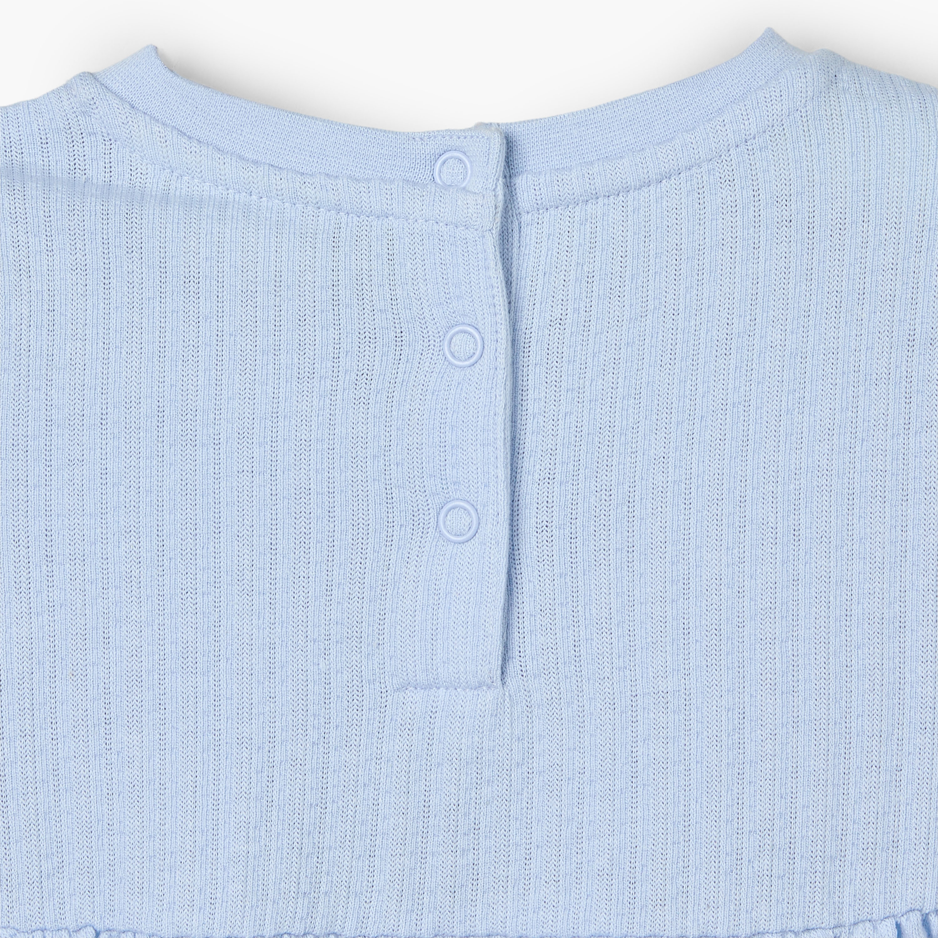 Juniors Round Neck Short Sleeve Dress with Bow Accent-baby-girls-clothing-dressesandjumpsuits-image-6