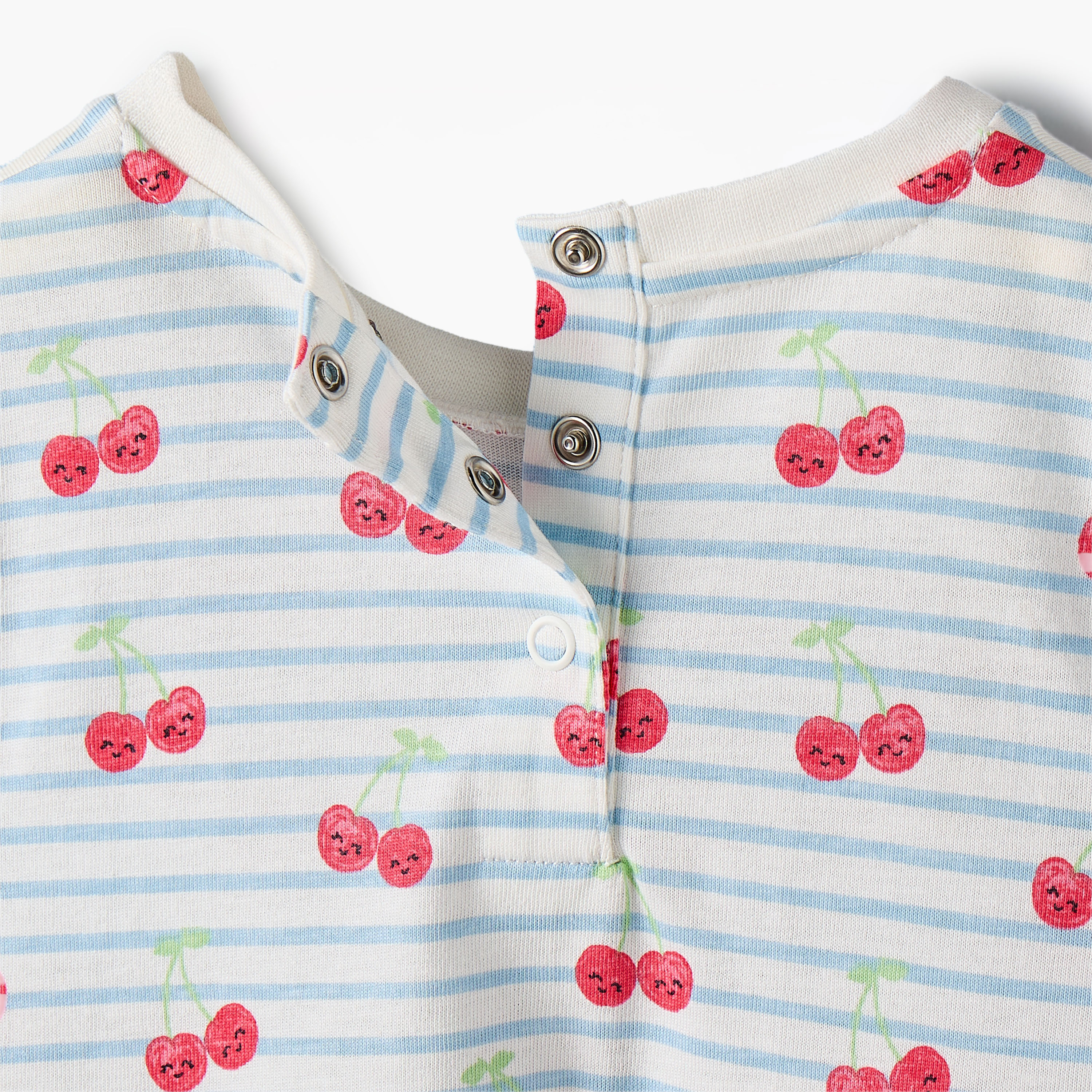 Juniors Round Neck Short Sleeves A-line Dress with Cherry Print-baby-girls-clothing-dressesandjumpsuits-image-5