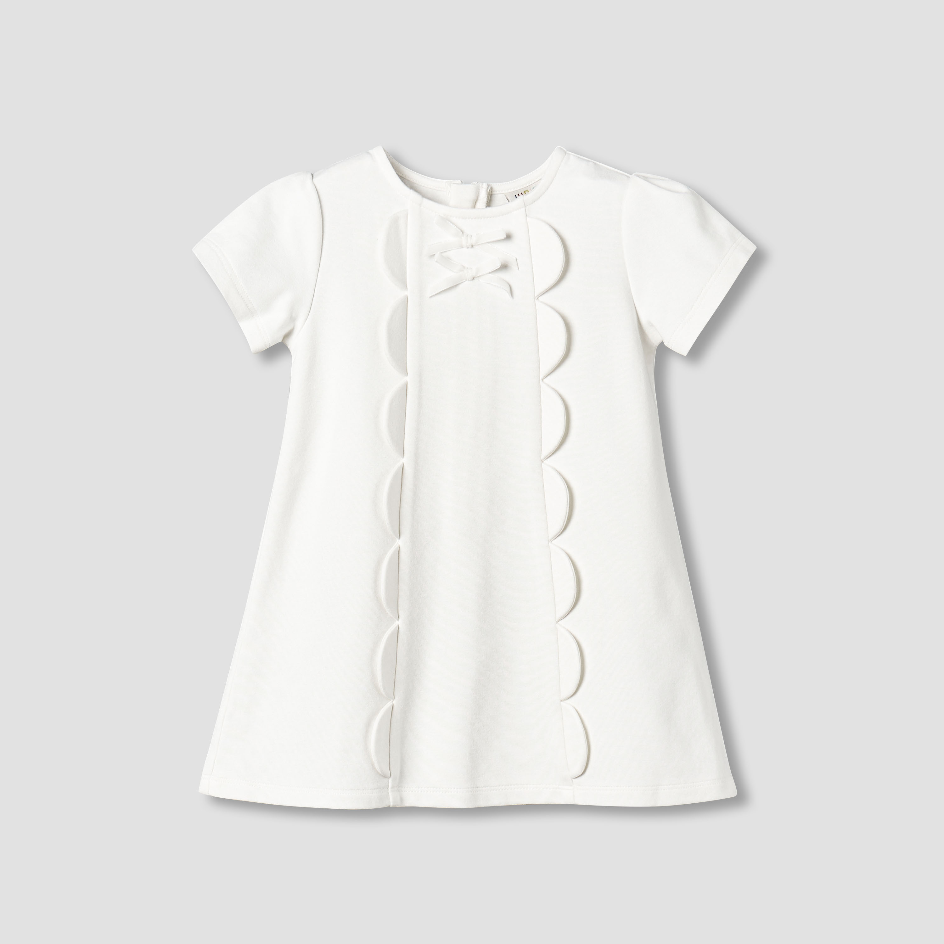 فستان إيه لاين بياقة مستديرة وأكمام قصيرة وسحاب إغلاق من جونيورز-baby-girls-clothing-dressesandjumpsuits-image-2