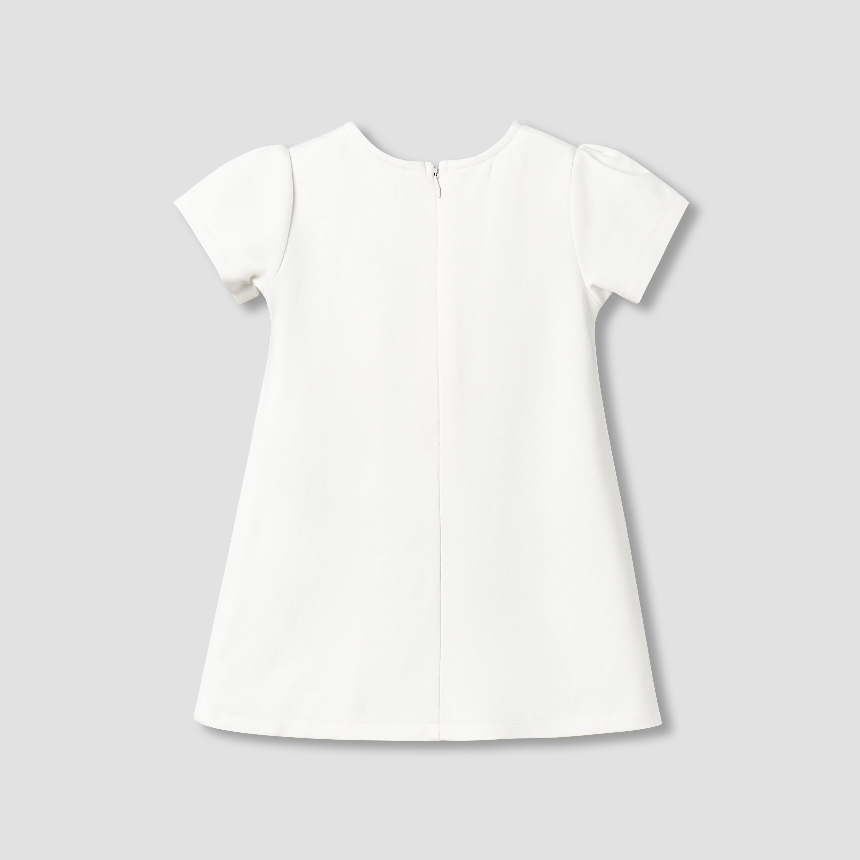 فستان إيه لاين بياقة مستديرة وأكمام قصيرة وسحاب إغلاق من جونيورز-baby-girls-clothing-dressesandjumpsuits-image-3