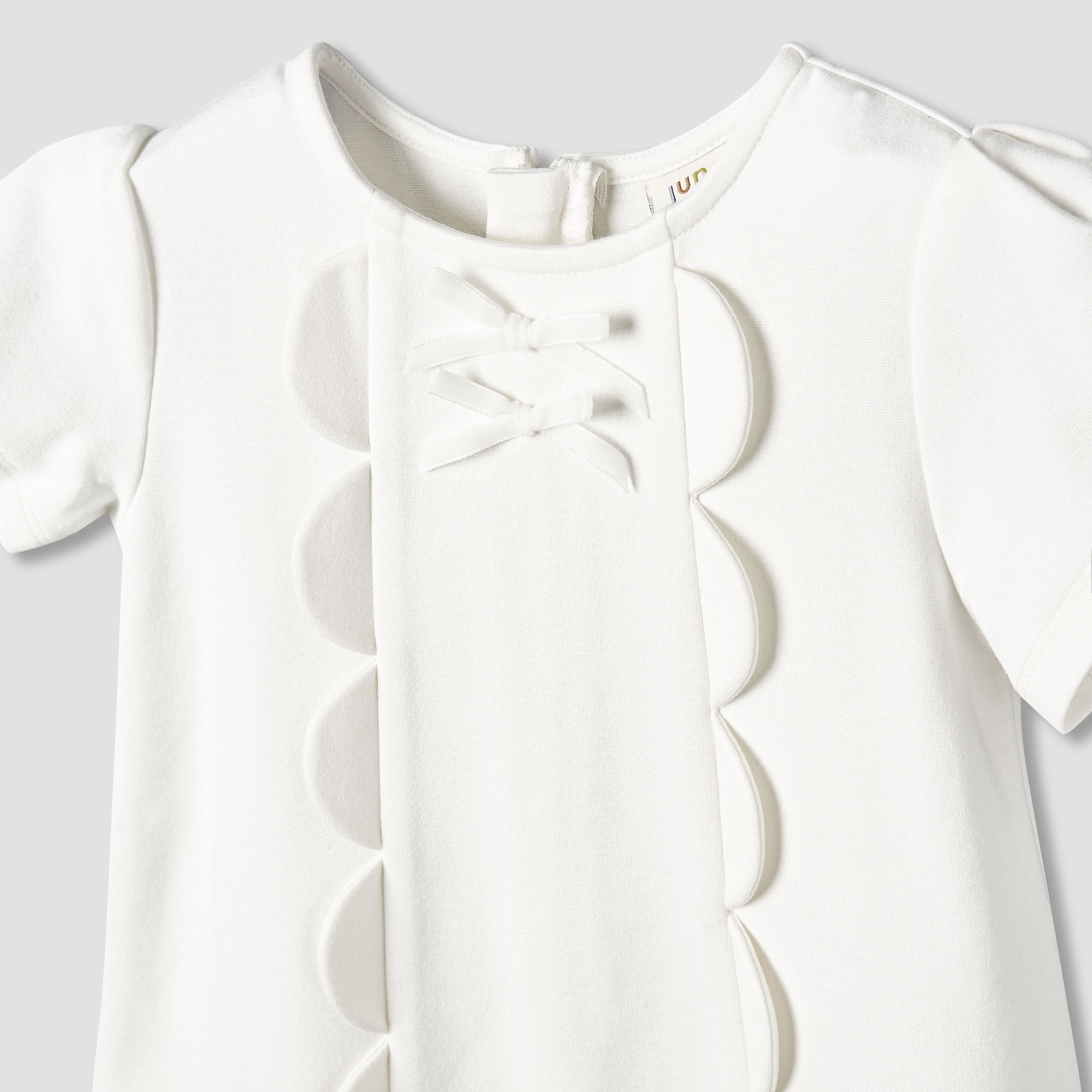 فستان إيه لاين بياقة مستديرة وأكمام قصيرة وسحاب إغلاق من جونيورز-baby-girls-clothing-dressesandjumpsuits-image-4