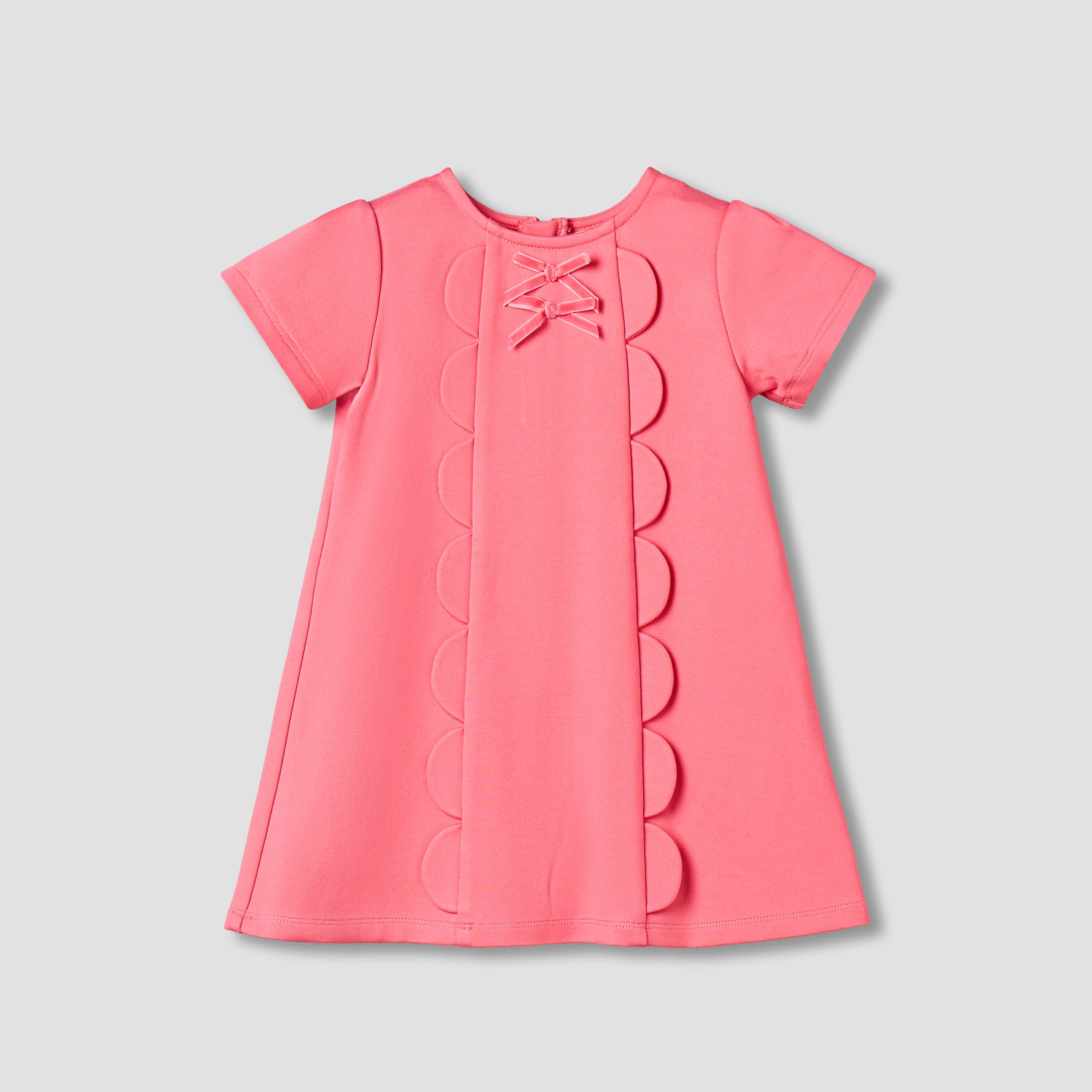 Juniors Round Neck Short Sleeves A-Line Dress with Zip Closure-baby-girls-clothing-dressesandjumpsuits-image-2
