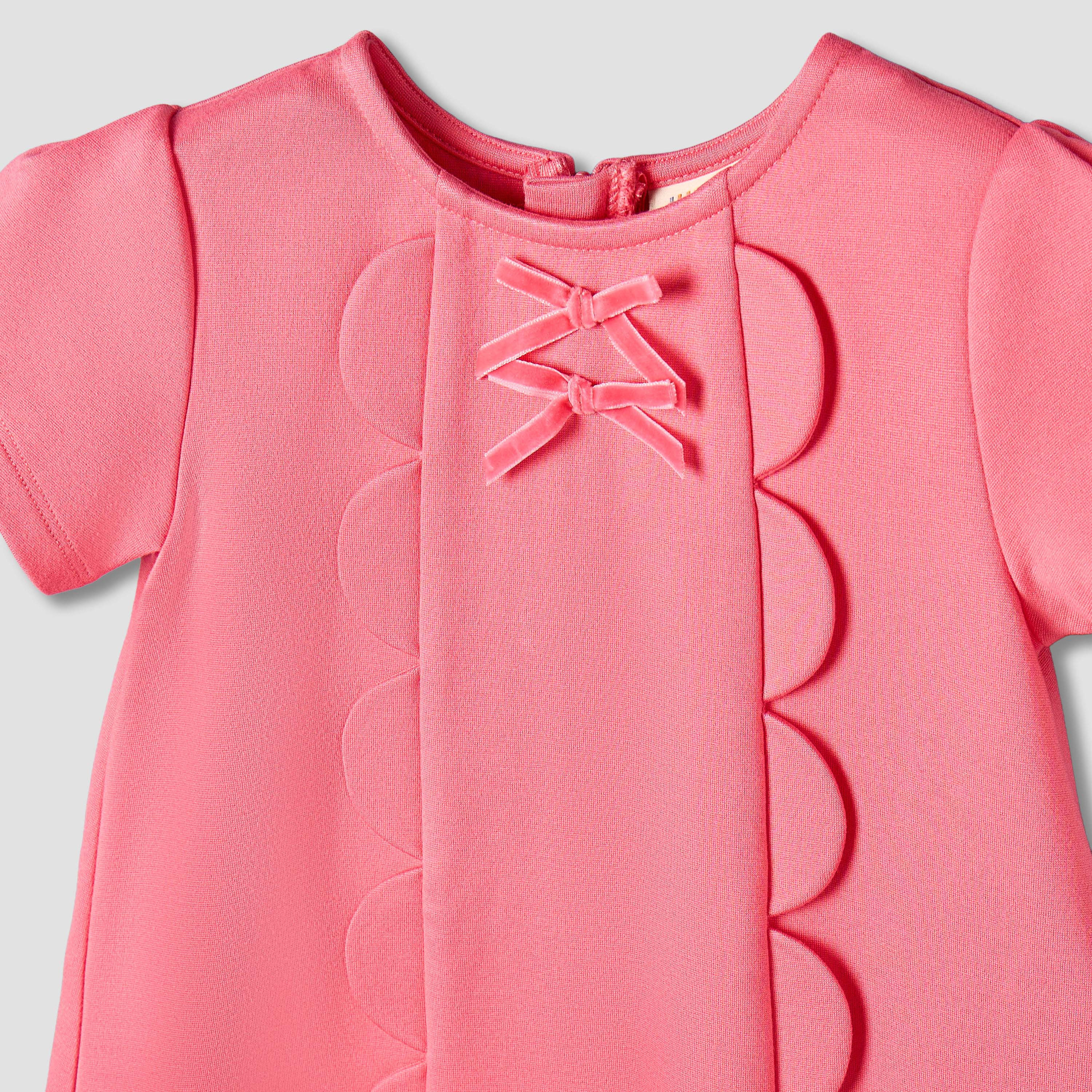 Juniors Round Neck Short Sleeves A-Line Dress with Zip Closure-baby-girls-clothing-dressesandjumpsuits-image-4