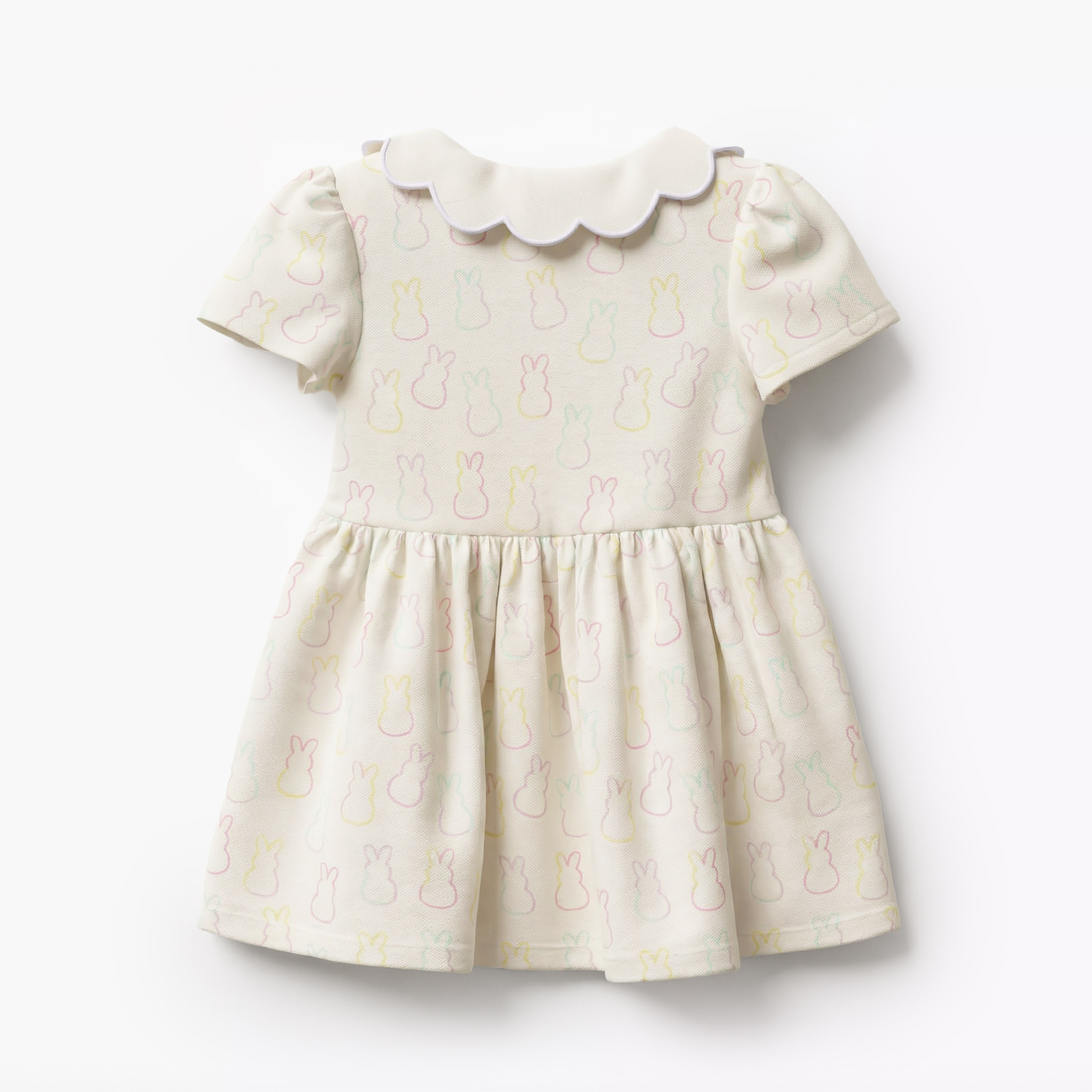 Juniors Collared Short Sleeves Dress with Bunny Print-baby-girls-clothing-dressesandjumpsuits-image-3