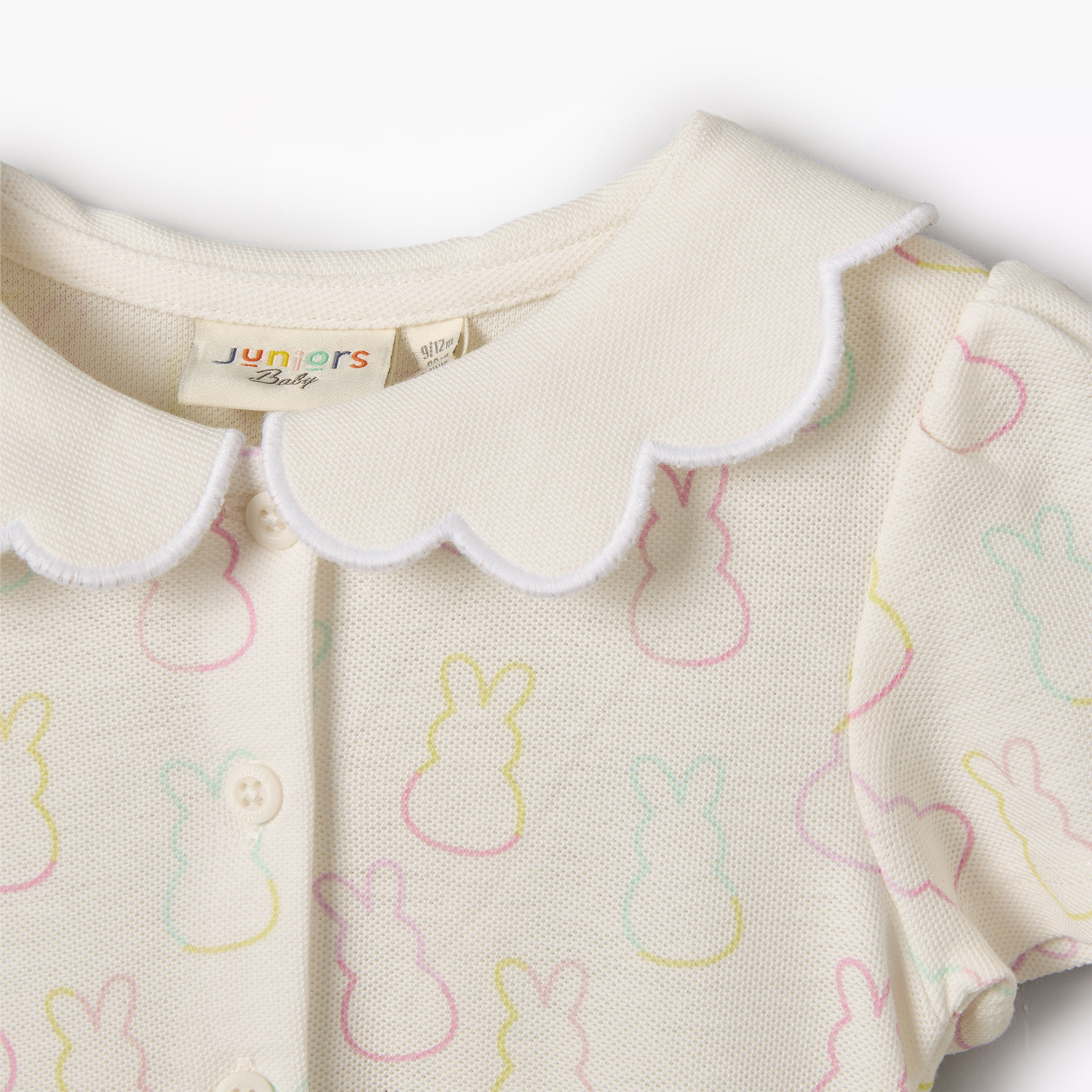 Juniors Collared Short Sleeves Dress with Bunny Print-baby-girls-clothing-dressesandjumpsuits-image-4
