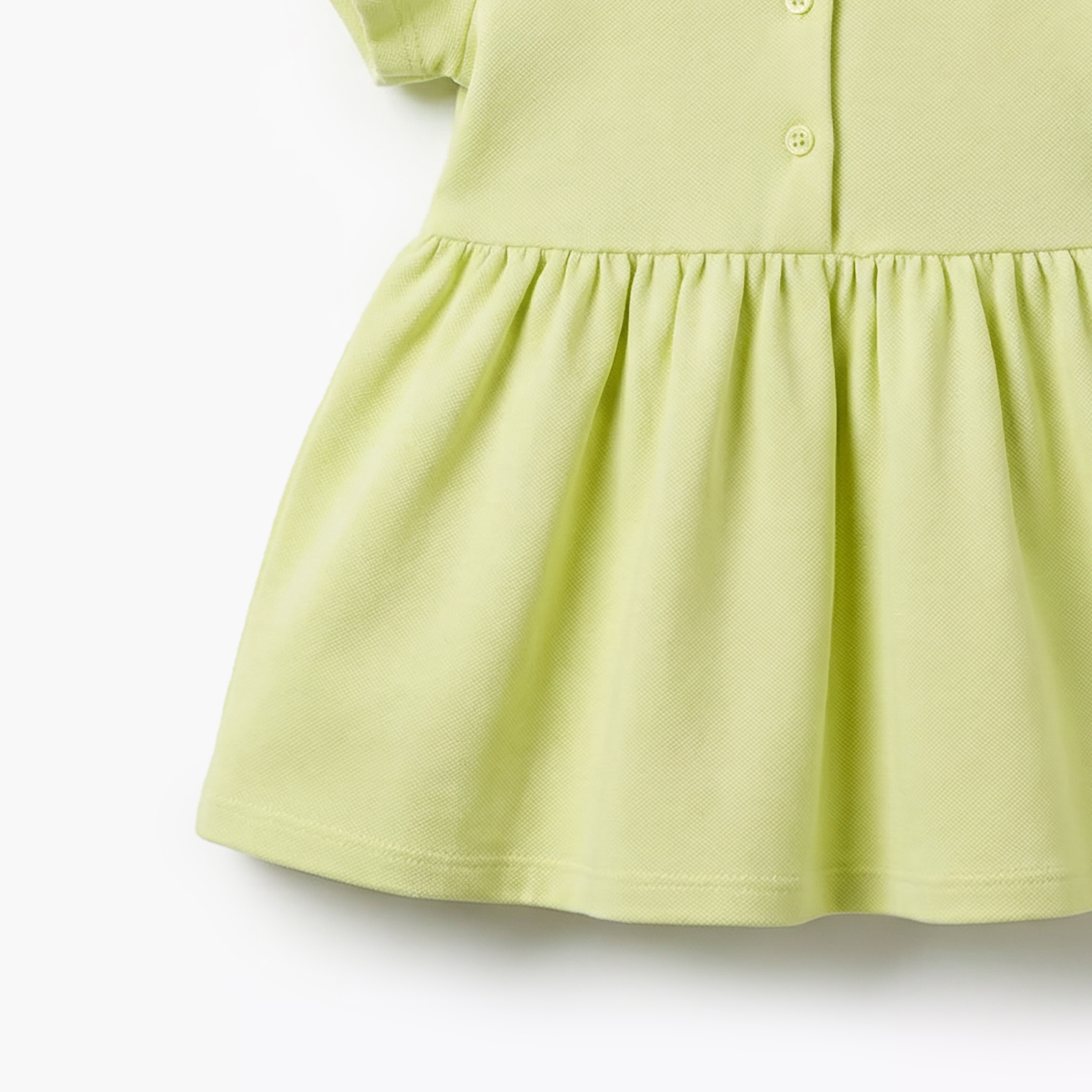 Juniors Scalloped Collar Short Sleeves A-line Dress with Heart Embroidery-baby-girls-clothing-dressesandjumpsuits-image-5