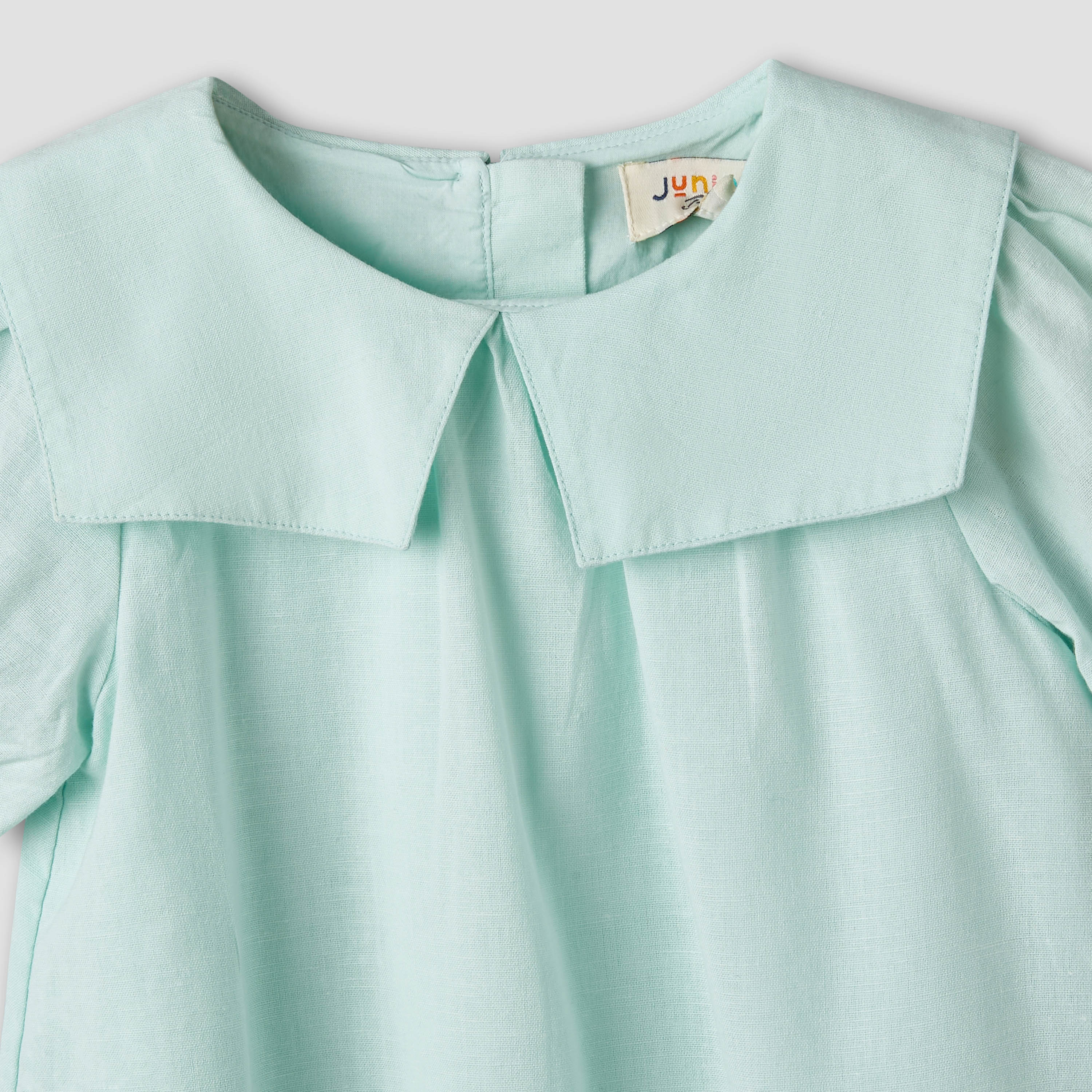 Juniors Sailor Collar Long Sleeves Drop Waist Dress with Ruffle Hem-baby-girls-clothing-dressesandjumpsuits-image-4