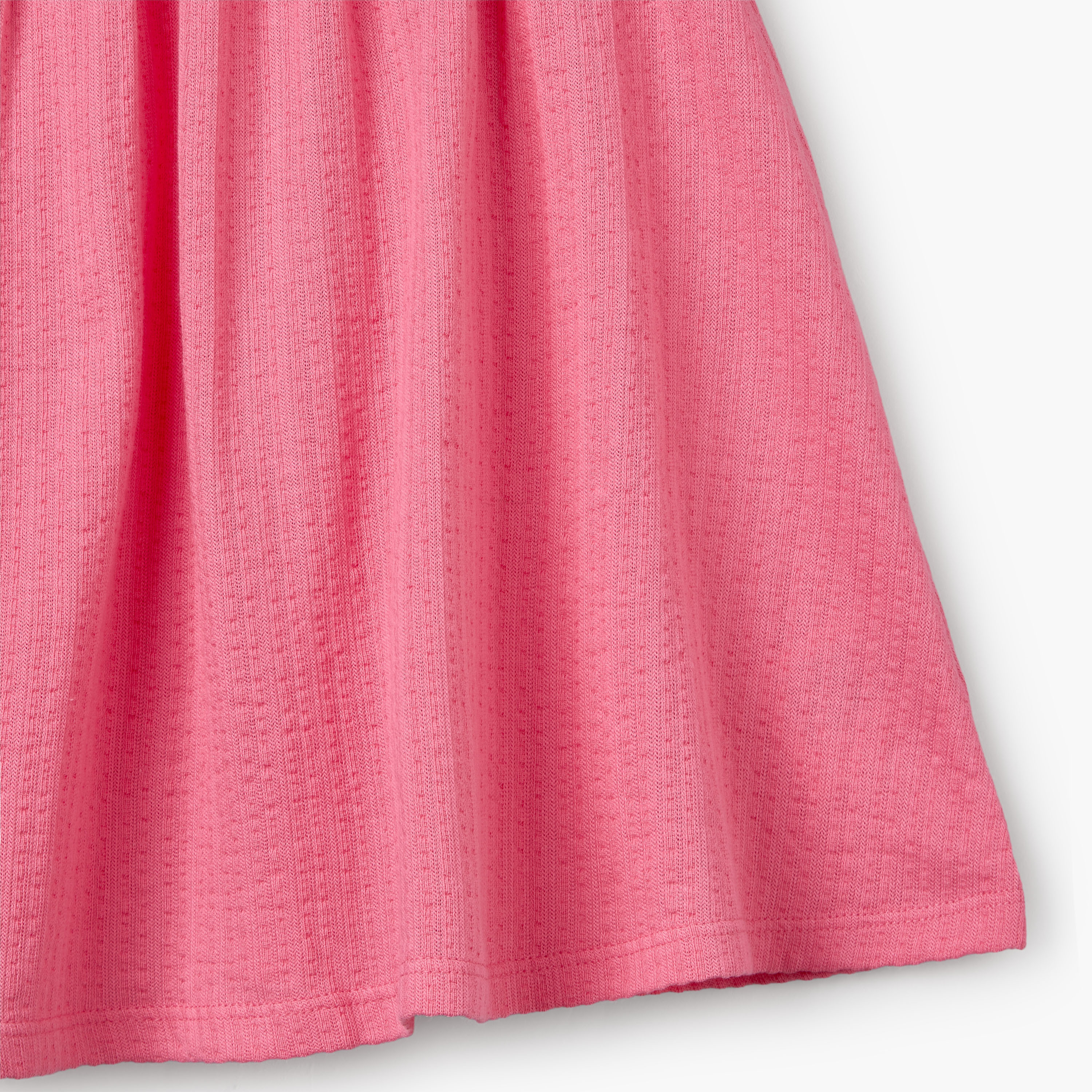 Juniors Round Neck Short Sleeve Dress with Bow Accent-baby-girls-clothing-dressesandjumpsuits-image-5