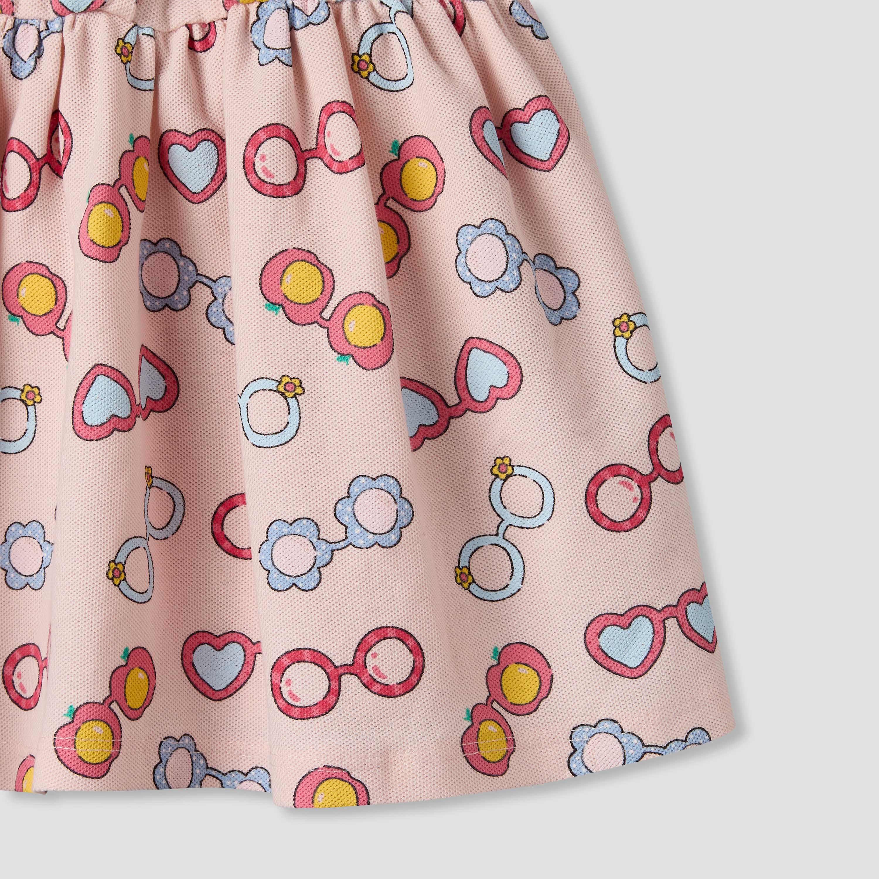 Juniors Peter Pan Collar Short Sleeves A-line Dress with Heart Print-baby-girls-clothing-dressesandjumpsuits-image-6