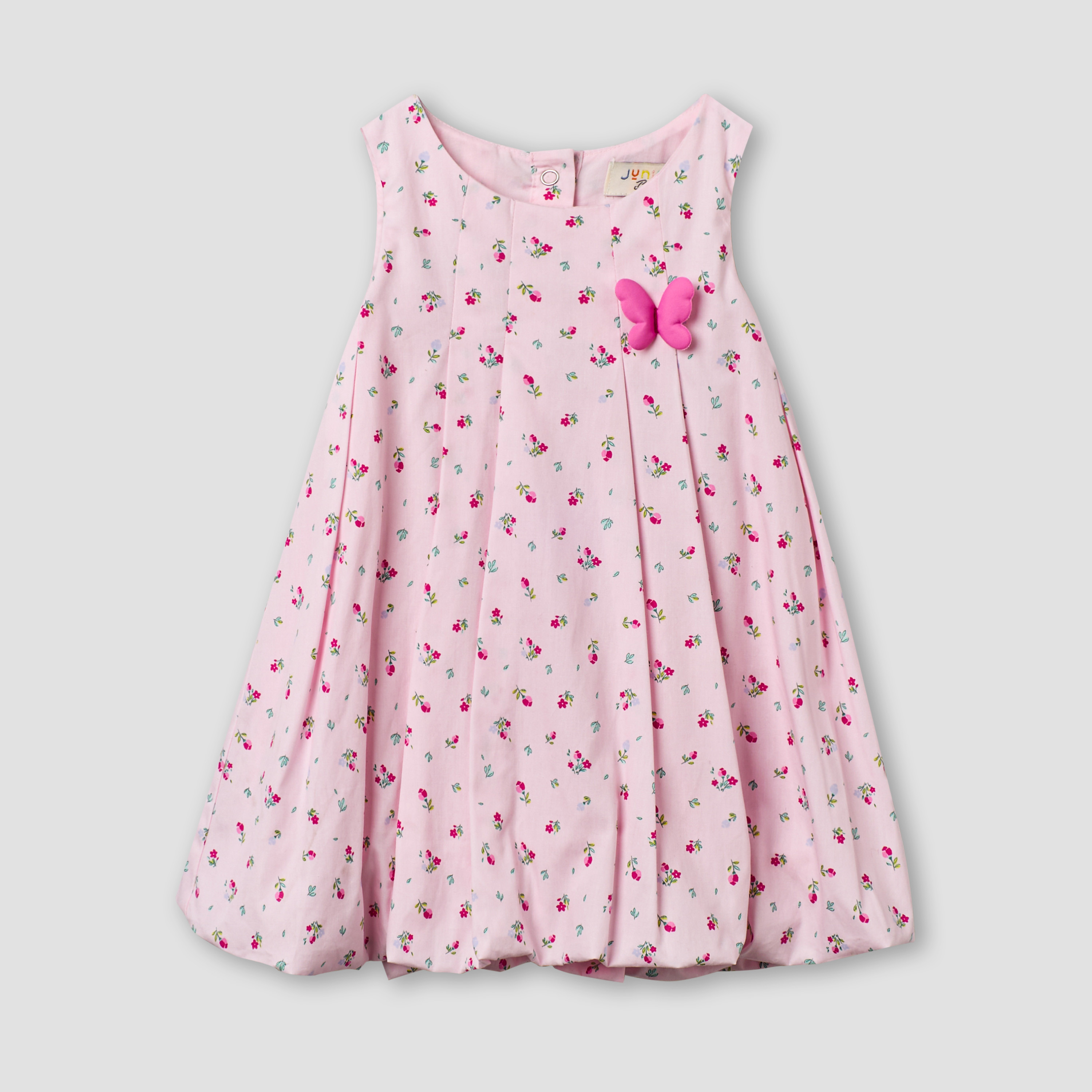 فستان إيه لاين بياقة مستديرة وطبعات زهرية من جونيورز-baby-girls-clothing-dressesandjumpsuits-image-2