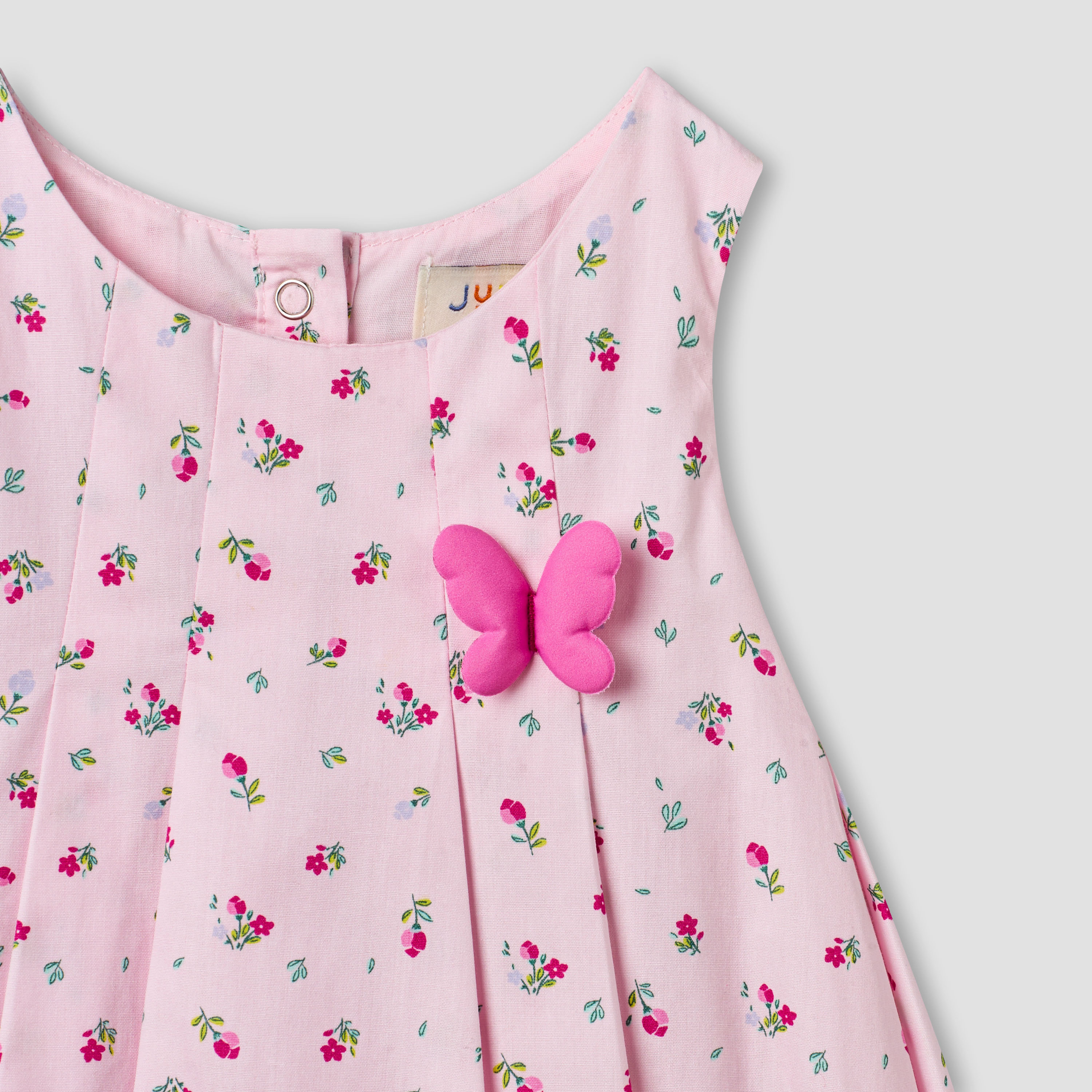 فستان إيه لاين بياقة مستديرة وطبعات زهرية من جونيورز-baby-girls-clothing-dressesandjumpsuits-image-4