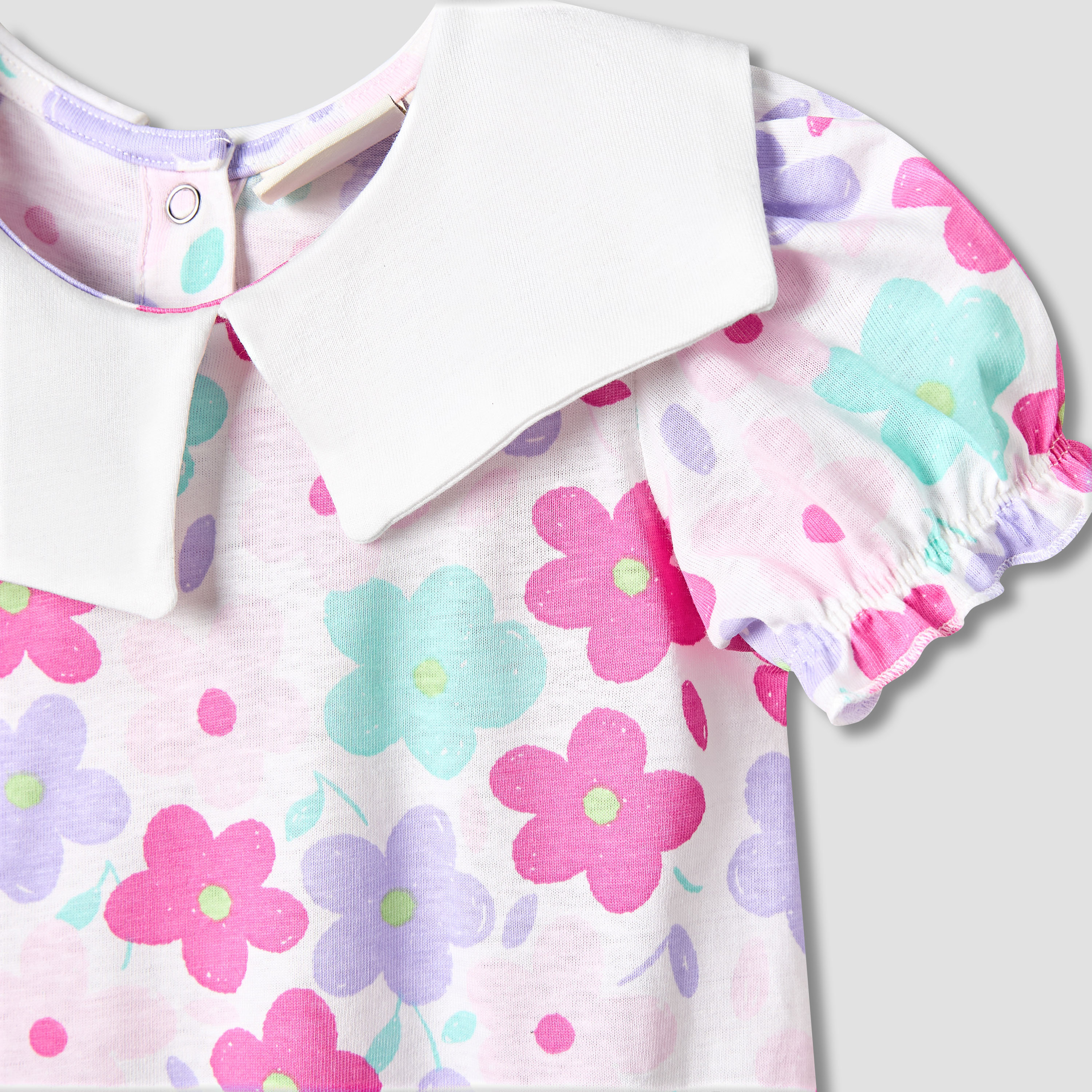 Pack of 2 Juniors Short Sleeves Drop Waist Dress with Floral Print-baby-girls-clothing-dressesandjumpsuits-image-5
